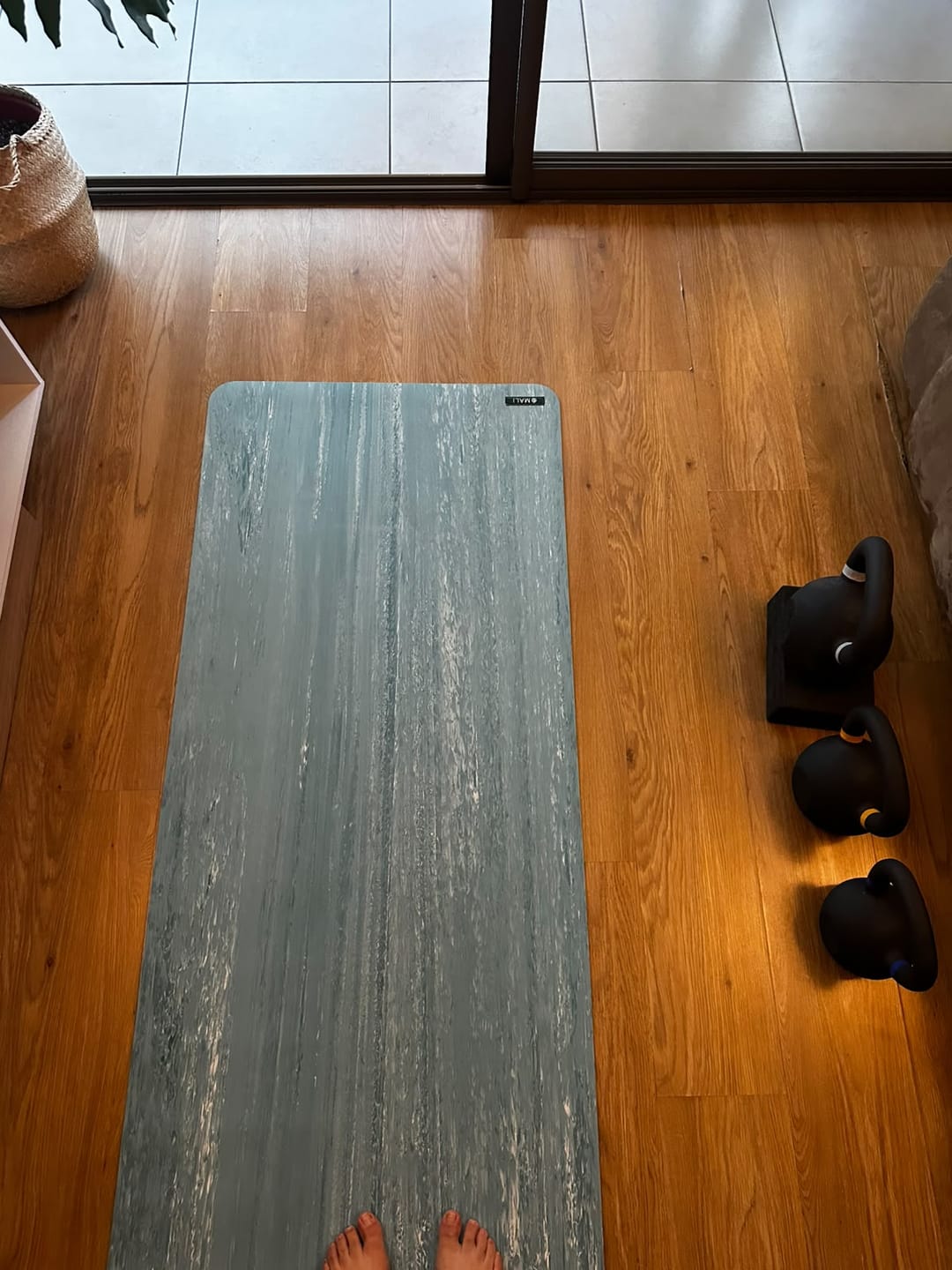 Customer photo review of Mat de Yoga Mali Light Blue