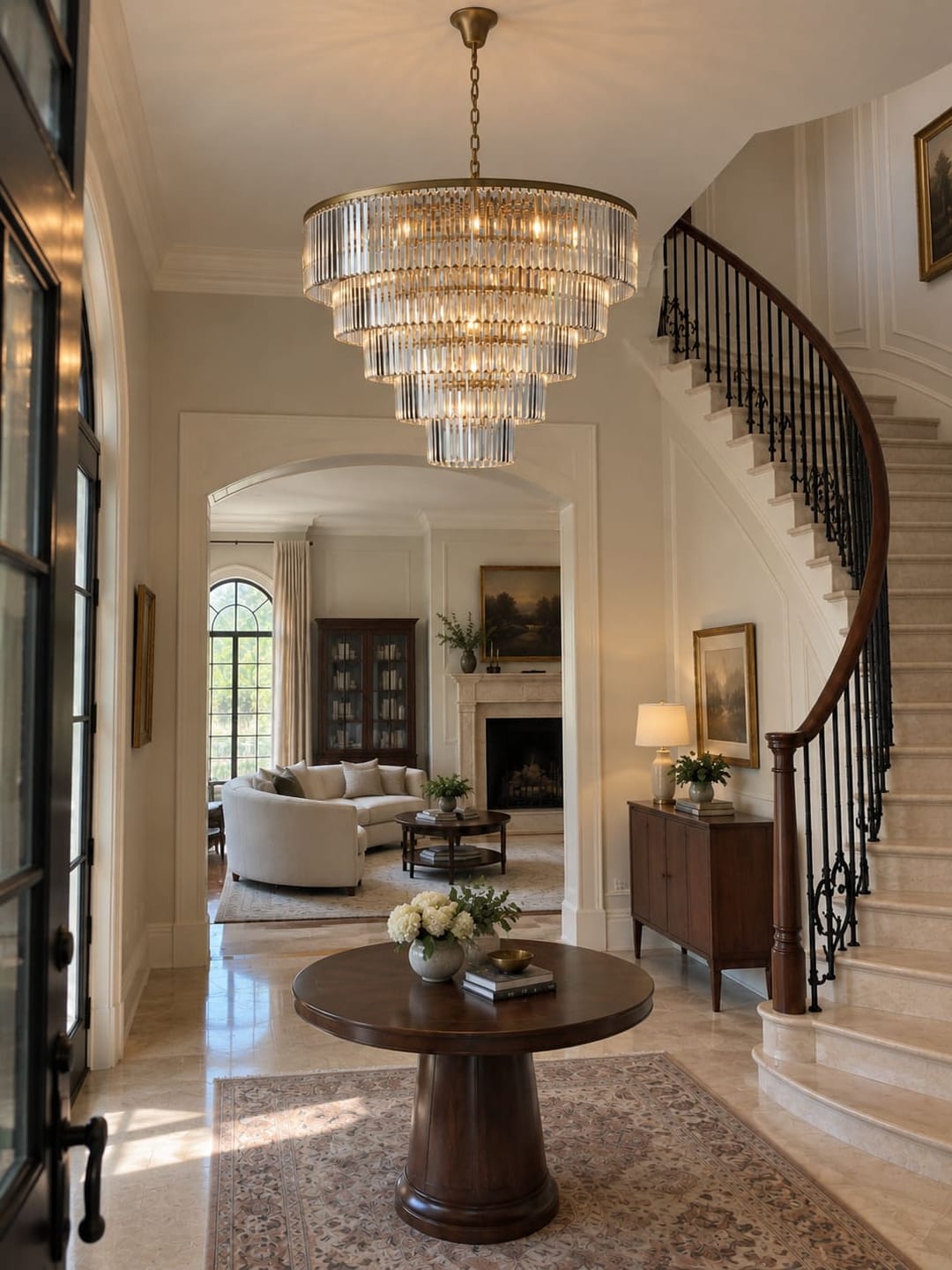 Customer photo review of Reyland Tiered Round Chandelier