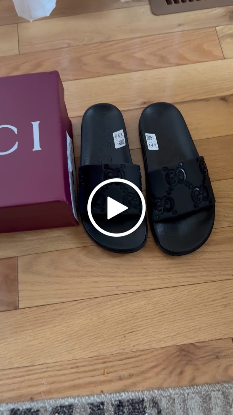 Customer video review of GC GG Slide Sandal Black Rubber 292416