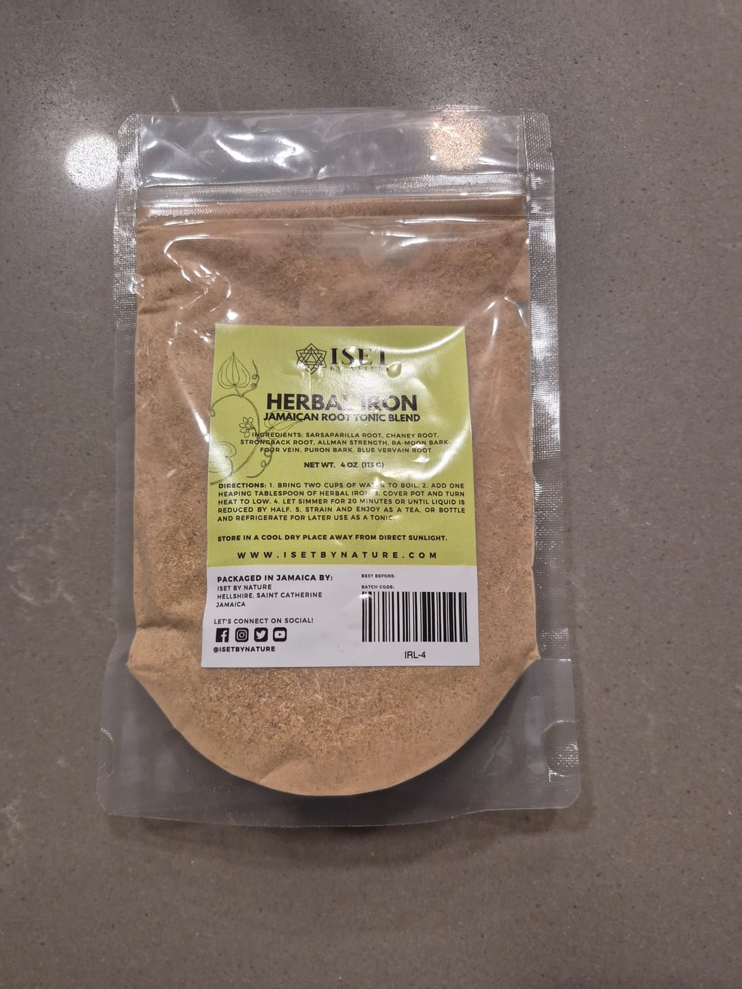 Customer photo review of Herbal Iron Roots™ Formula