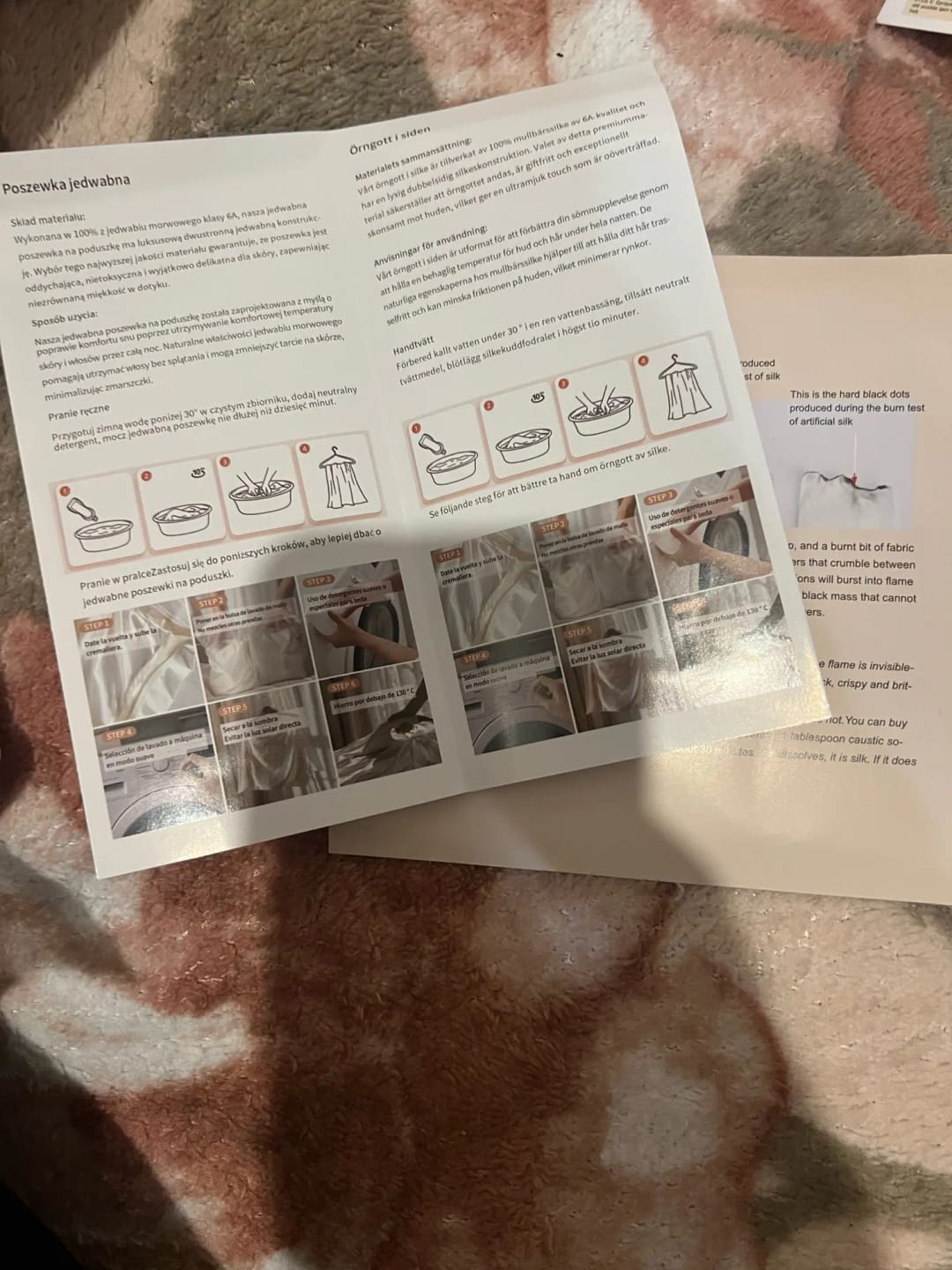 Customer photo review of Mulberry Silk Pillowcase — 19 Momme