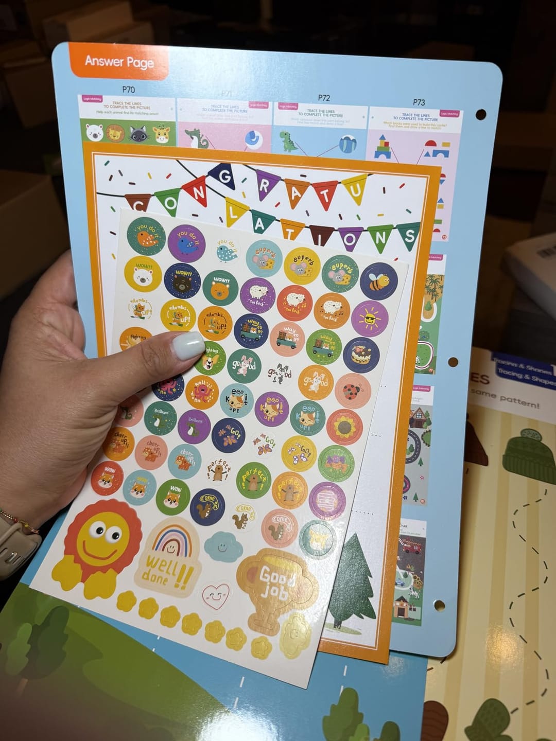 Customer photo review of Magic Grooved Writing Practice Books for Kids Ages 3-8