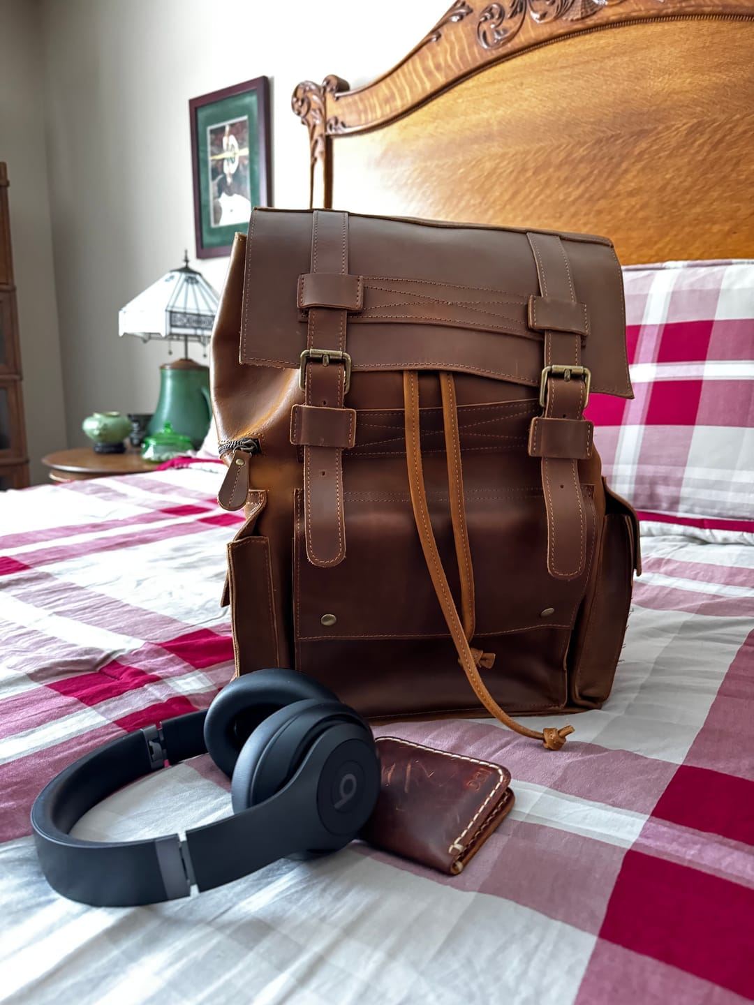Customer photo review of Zenith | Buffalo Leather Travel Backpack