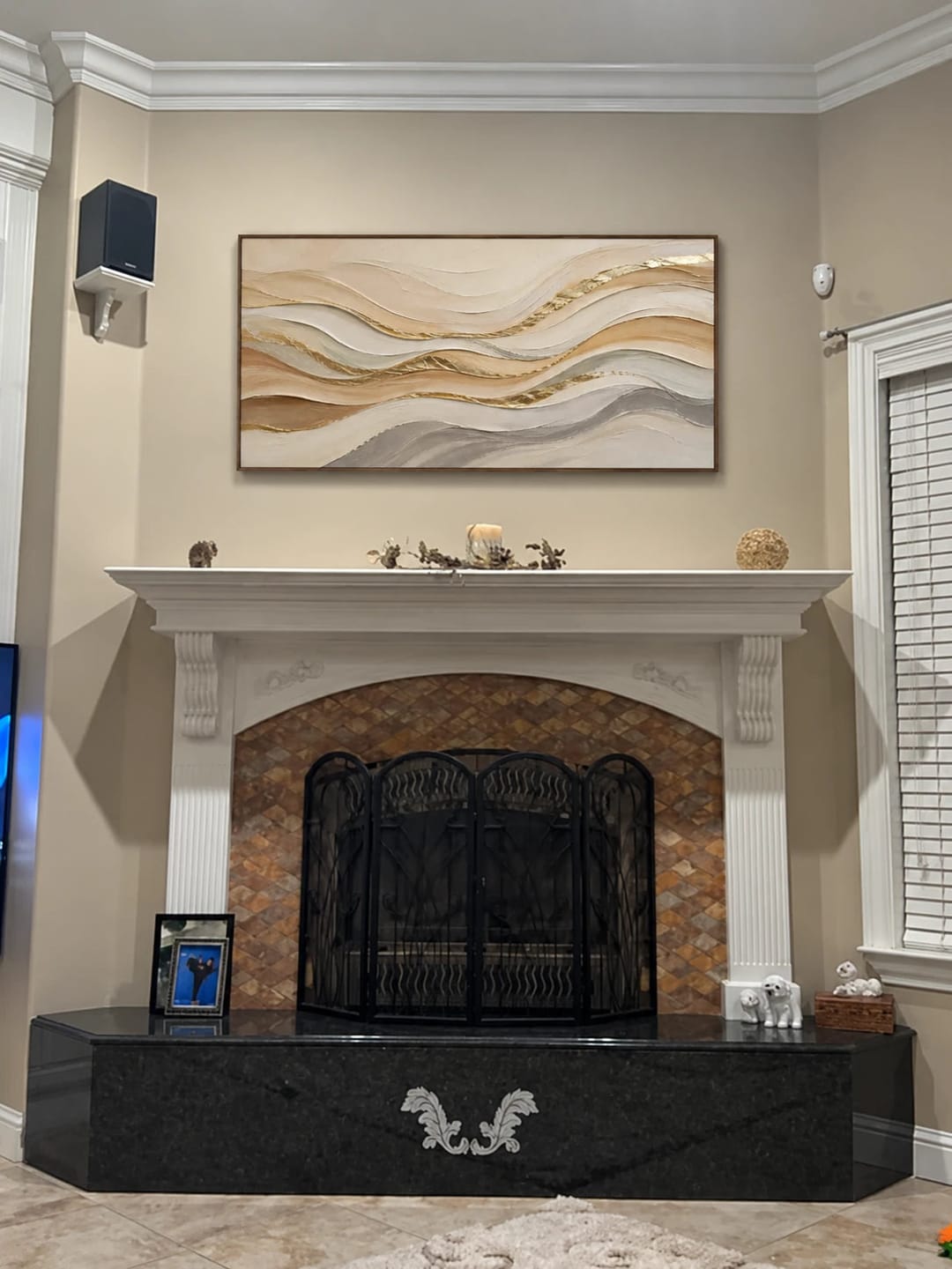 Customer photo review of Textured & Impasto Art｜Golden Sand Currents