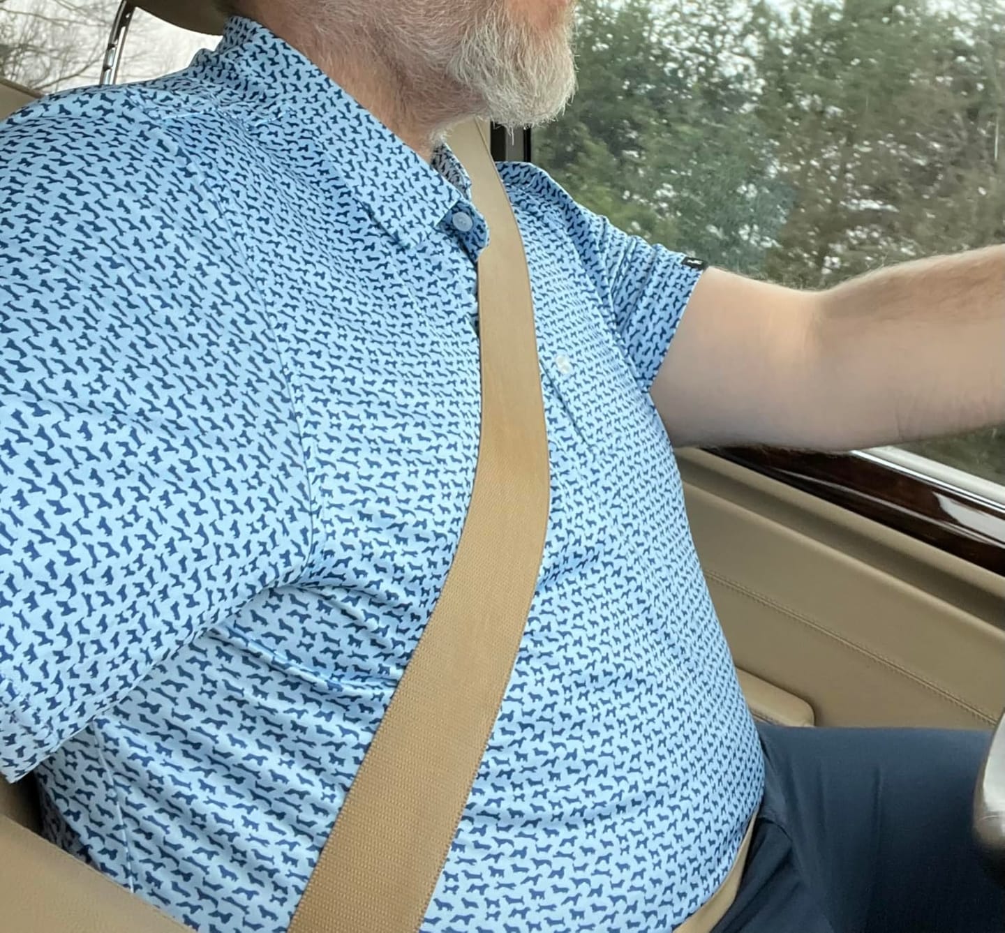 Customer photo review of Shark Print Golf Polo