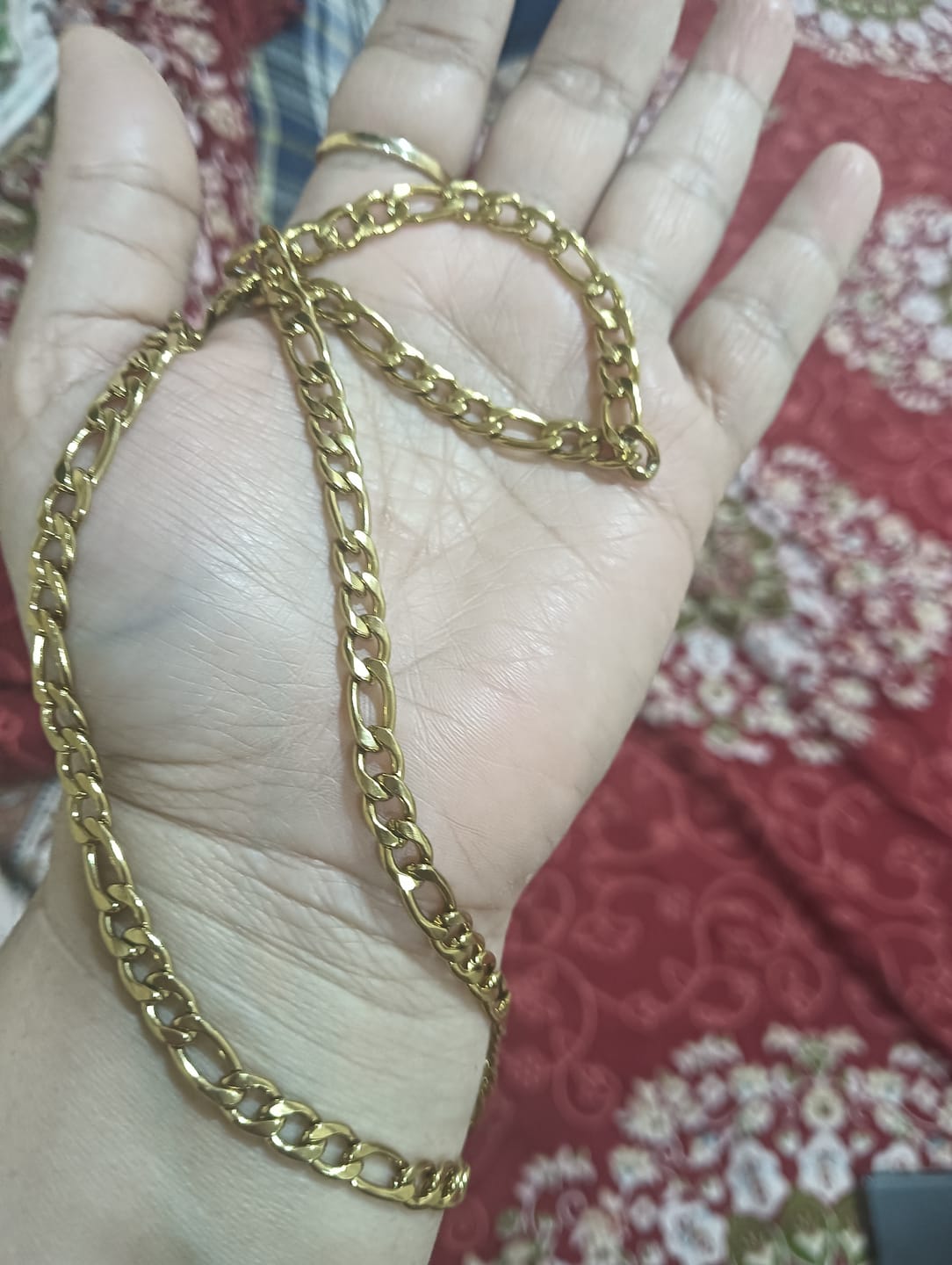 Customer photo review of Gold Figaro Chain for Men