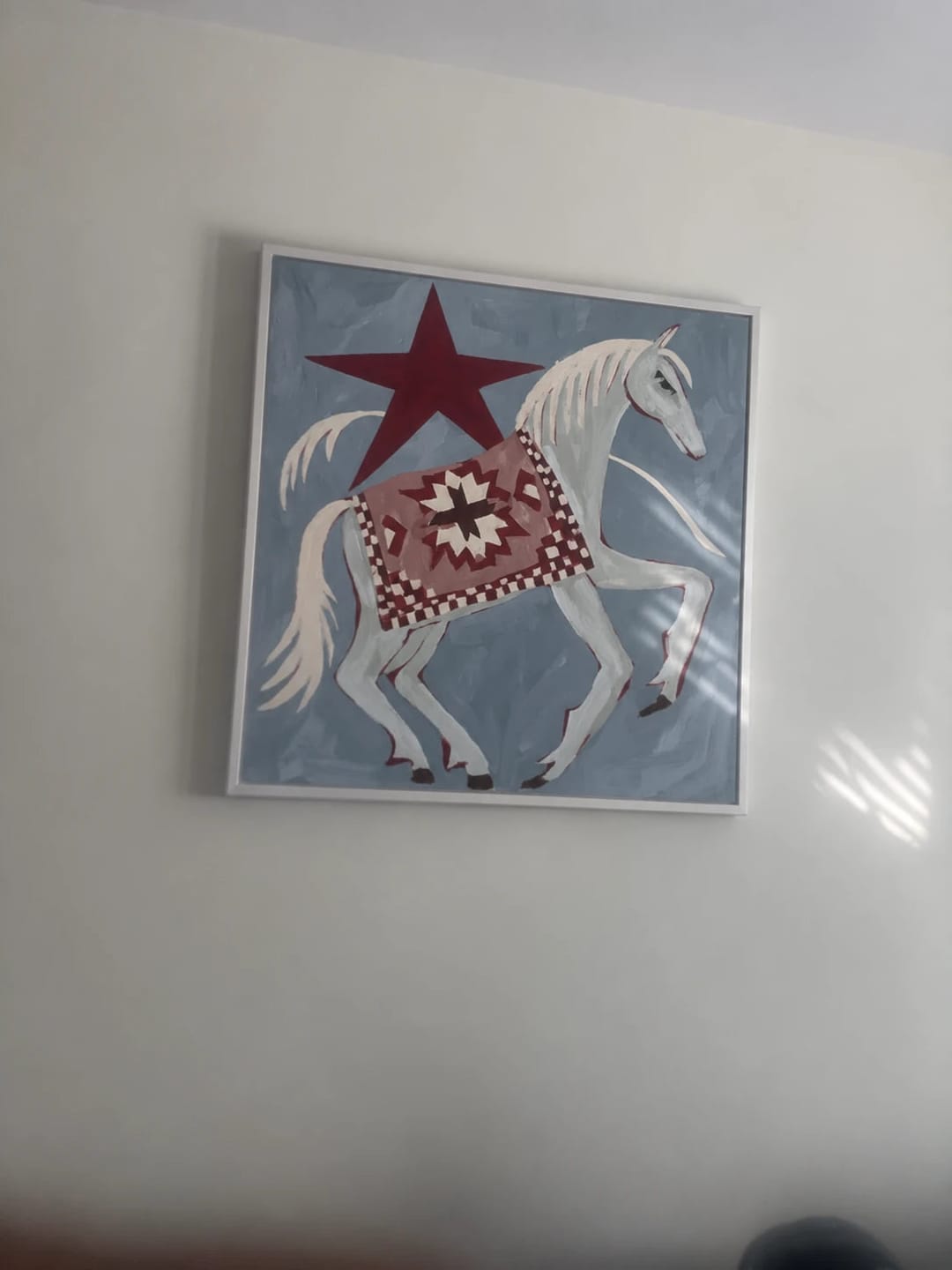 Customer photo review of Modern Folk Art ｜ White Horse Under Stars