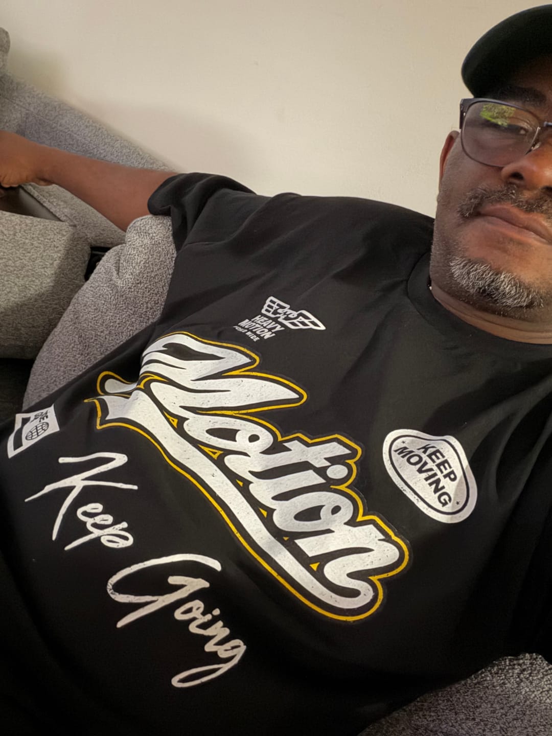 Customer photo review of Heavy Motion Premium Graphic T-shirt - Air Jordan 4 Tour Yellow