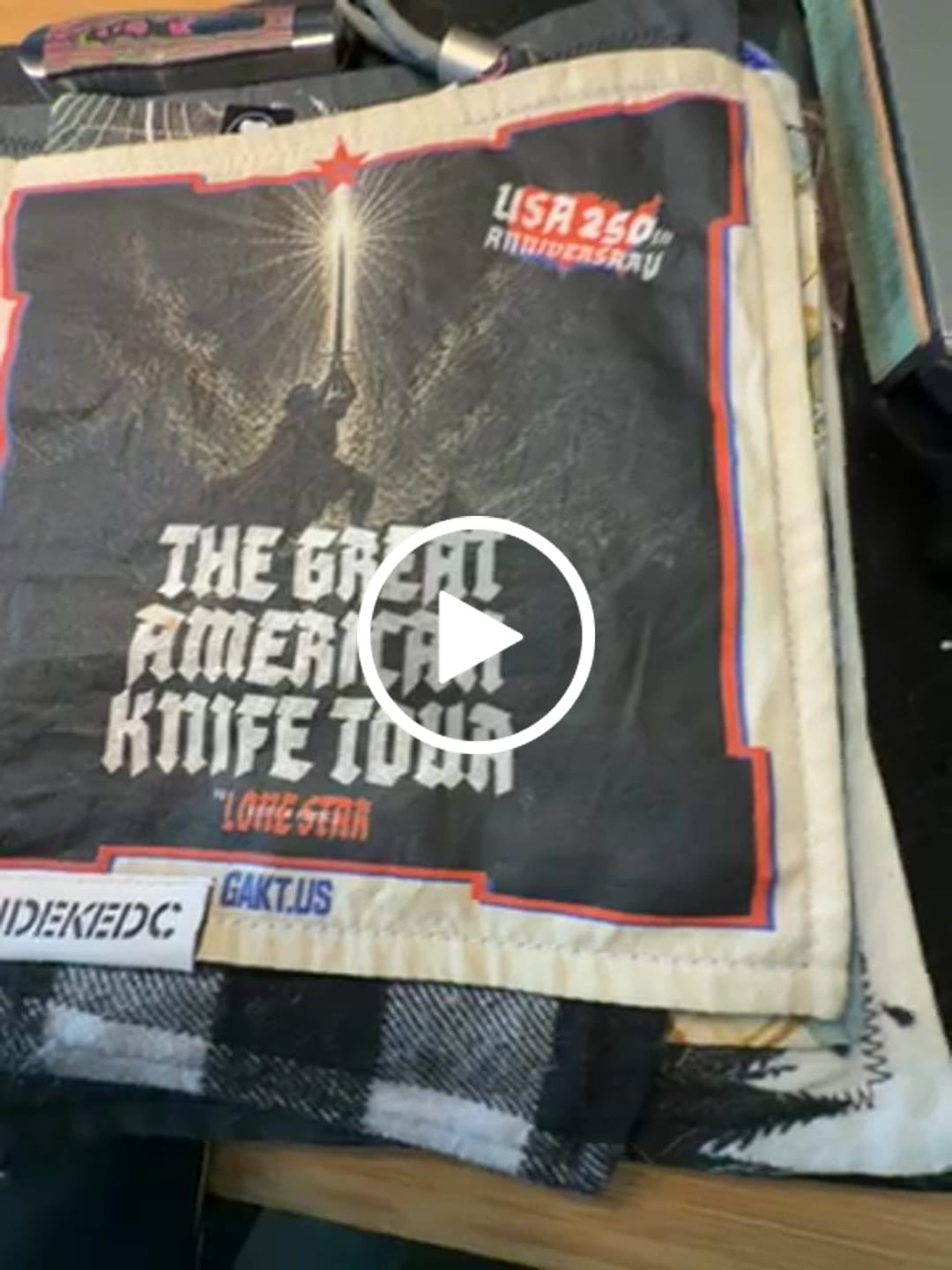 Customer video review of GondekEDC The Great American Knife Tour™ Hamilton Hank - Limited Edition - 7x7 – Cotton & Microfiber Handkerchief – Made in USA (Pre-Order