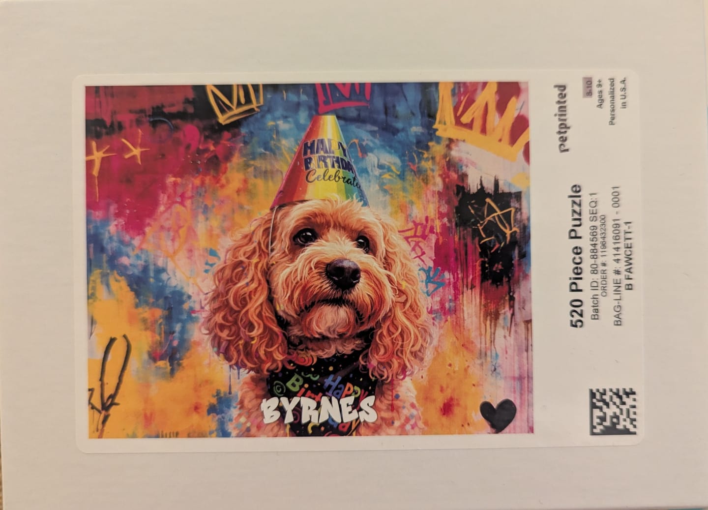 Customer photo review of Graffiti - Personalized Puzzle