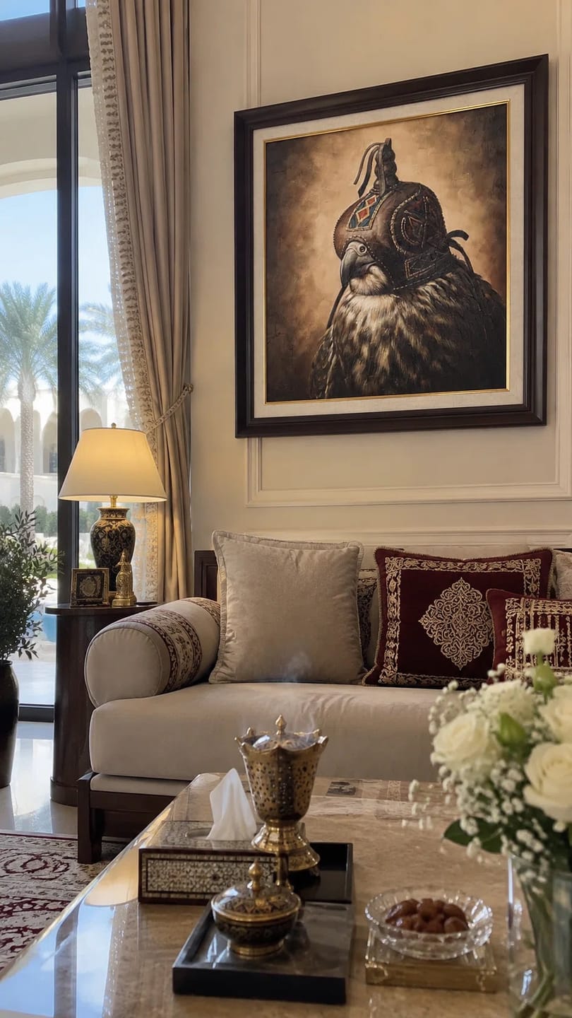 Customer photo review of Artura Paint | Guardian of Tradition Hooded Falcon Portrait