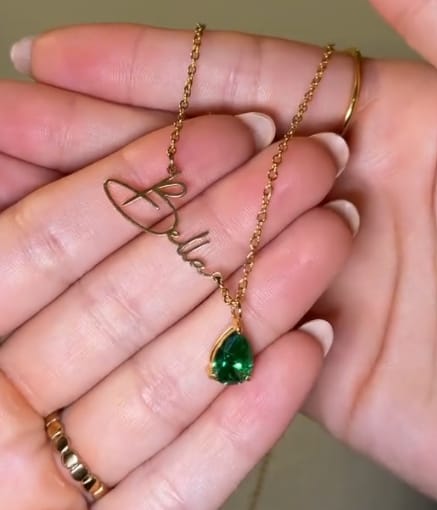 Customer photo review of To My Daughter – I Am Proud of You - Signature with Birthstone Necklace