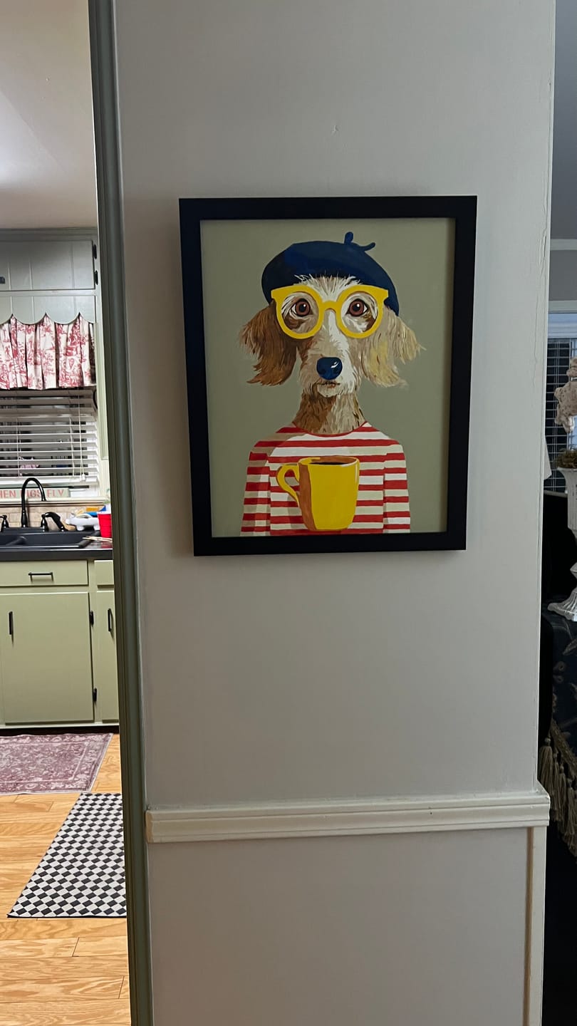 Customer photo review of French style dog | Paint by Number