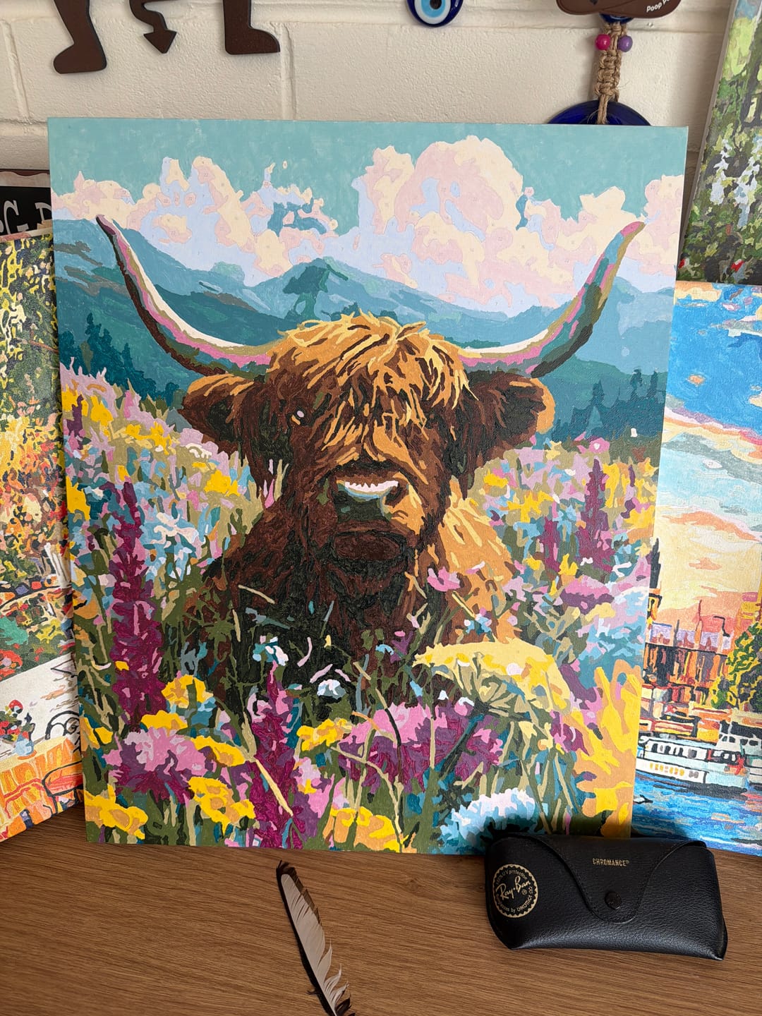 Customer photo review of Highland in Bloom | Paint by Number