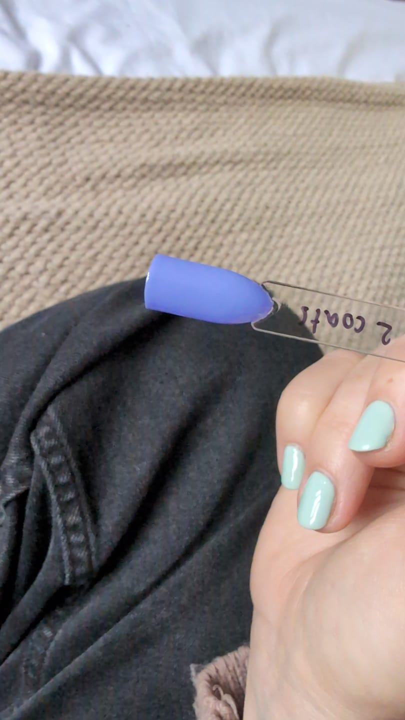 Customer photo review of Semilac 602 Dark Jeans UV Gel Polish