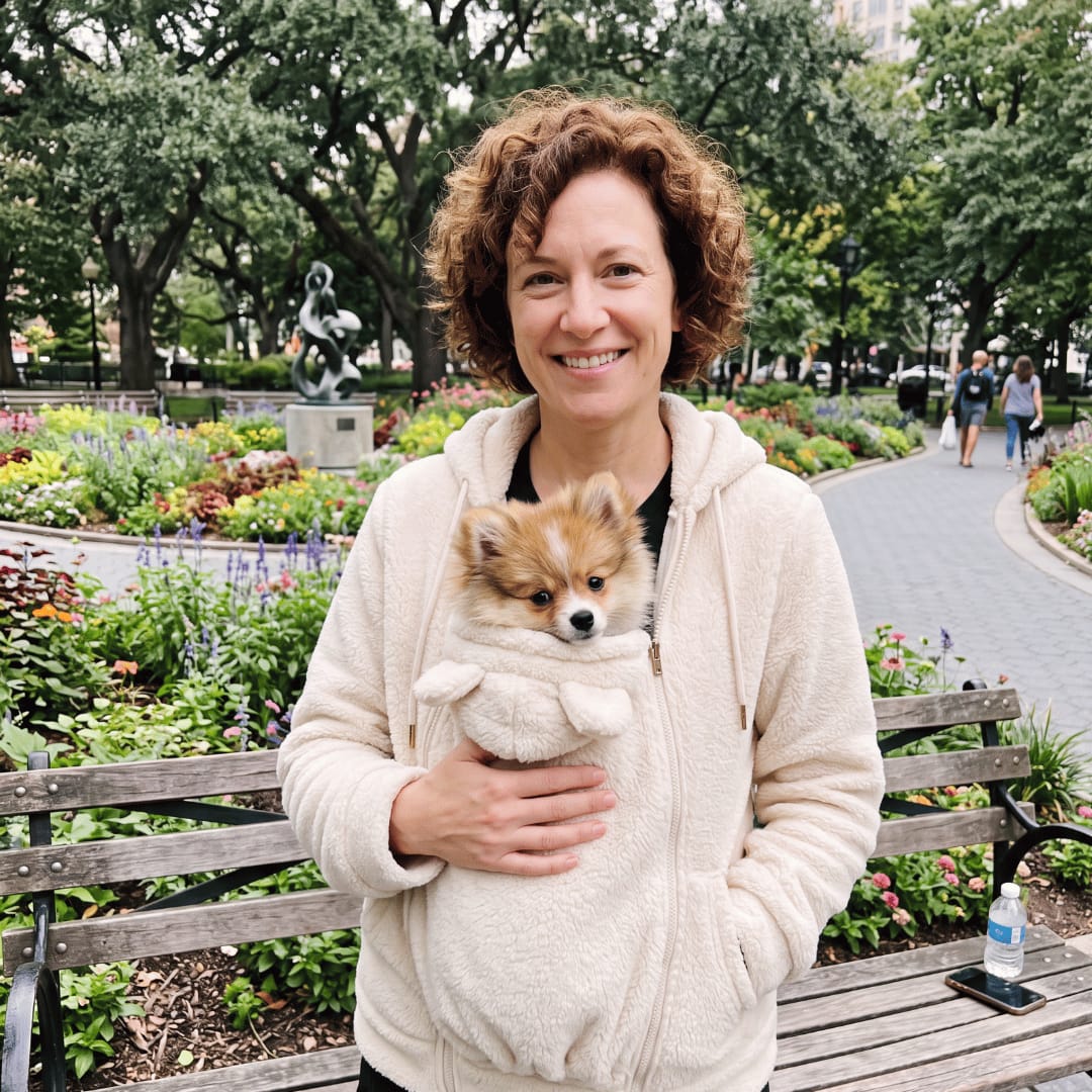 Customer photo review of MyDogBathrobe™ Dog Fleece