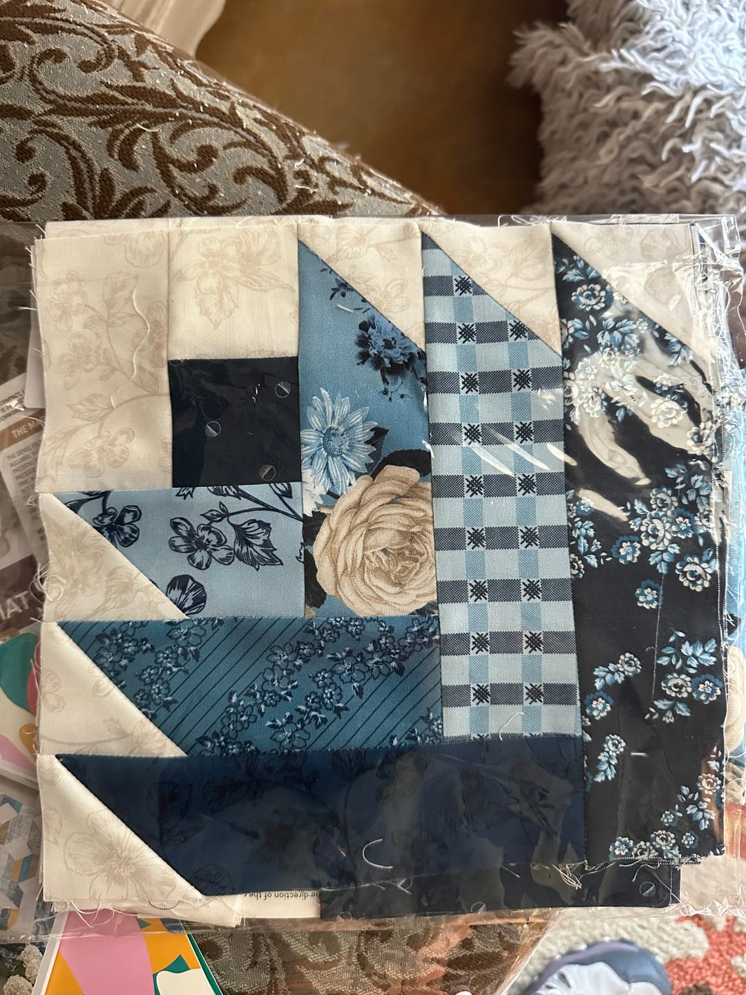 Customer photo review of Block Of The Month - Tulip Bellflower (104.5" x 104.5")