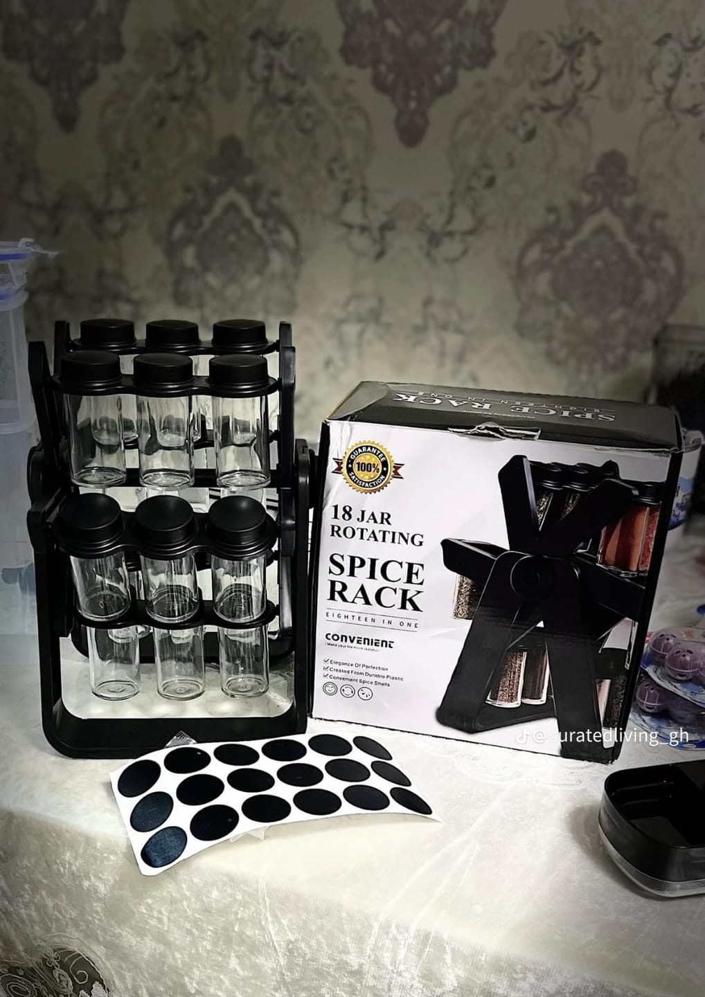 Customer photo review of 18 Jar Rotating Spice Rack