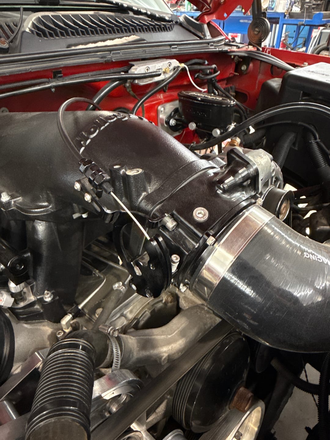 Customer photo review of ICON 102/105mm LS Cable Drive Throttle Body (Black) w/ Interchangeable Connection