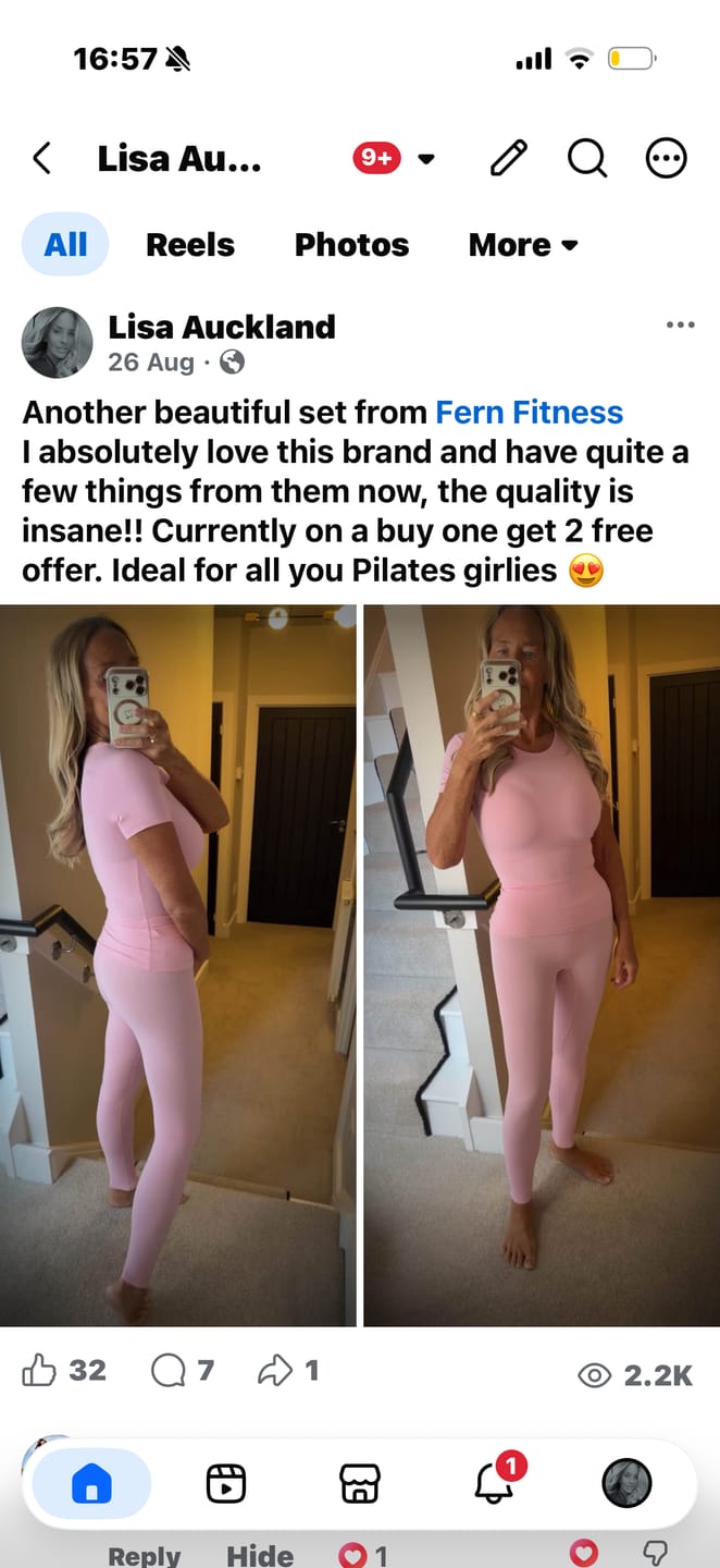 Customer photo review of Core Soft Tee | Blush Pink