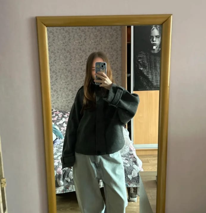 Customer photo review of Fiona Cropped Coat