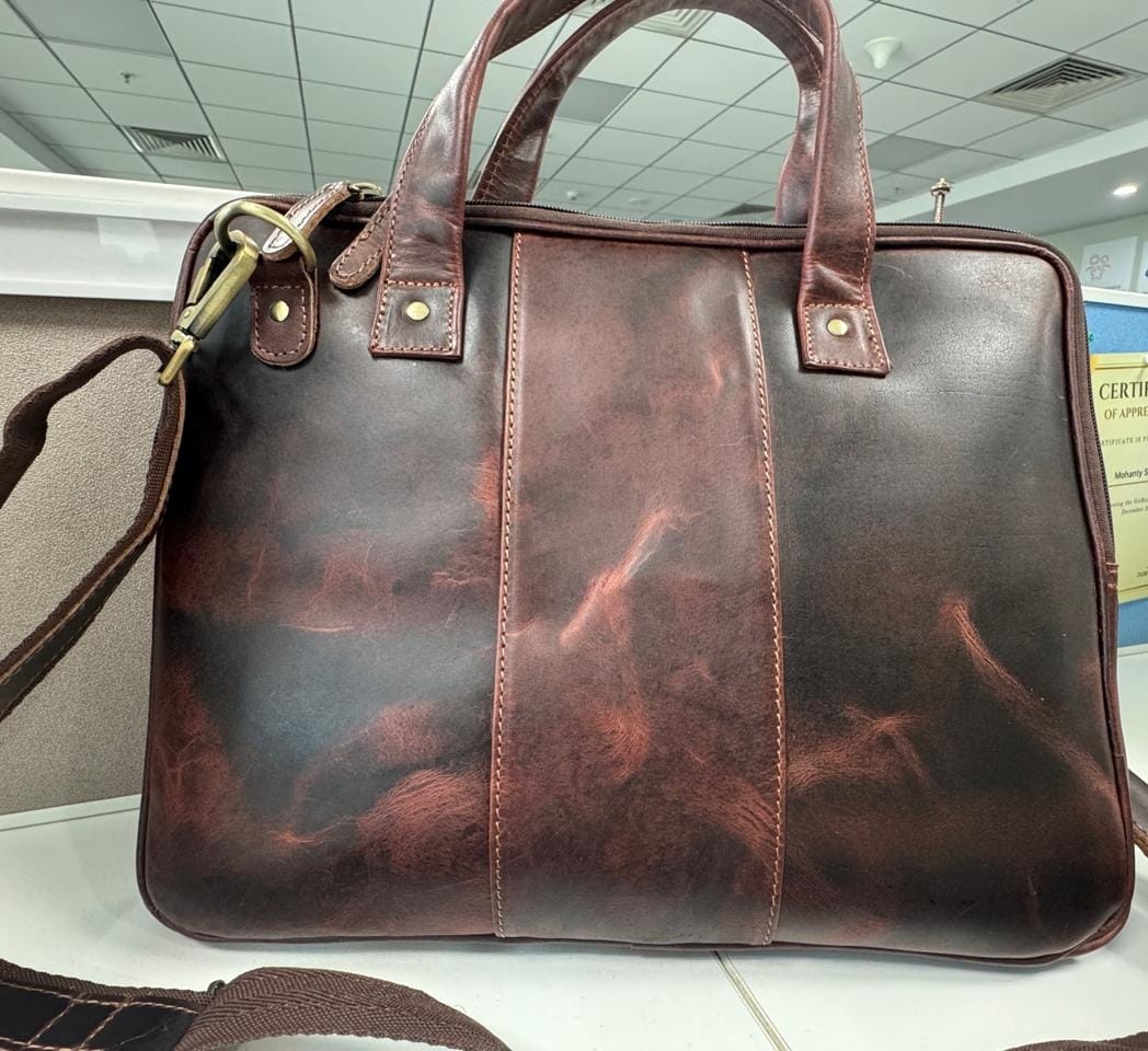 Customer photo review of Harbor Laptop Briefcase, Brown