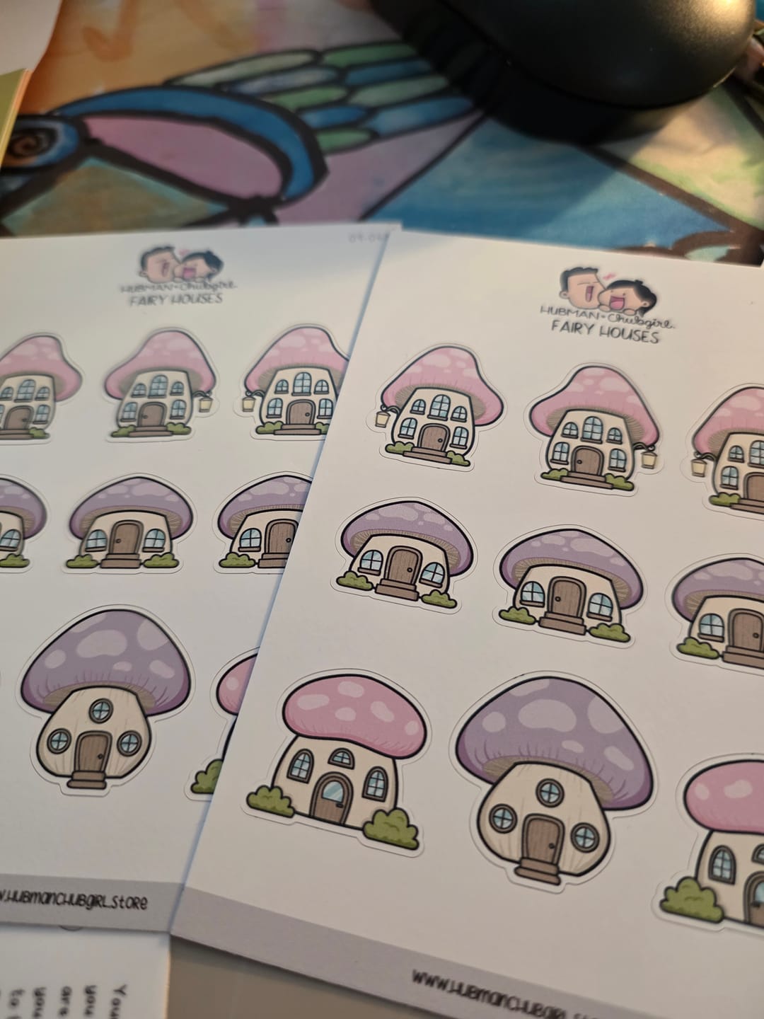 Customer photo review of Fairy Houses Planner Stickers