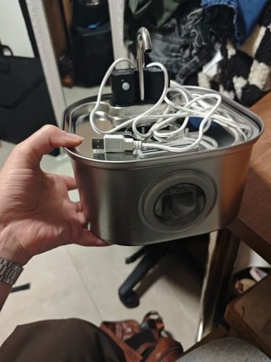 Customer photo review of 3.2L Pet Water Fountain – Wireless or Plug-In Options