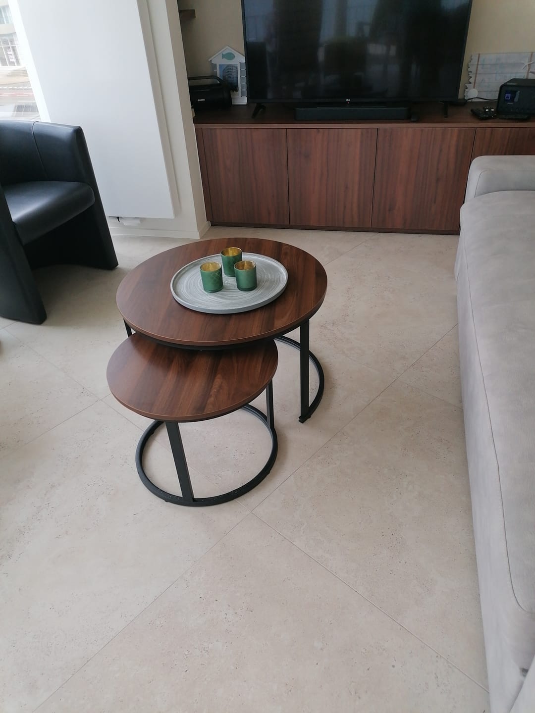 Customer photo review of Bijzettafels Set "Montreal" — Industrieel Design