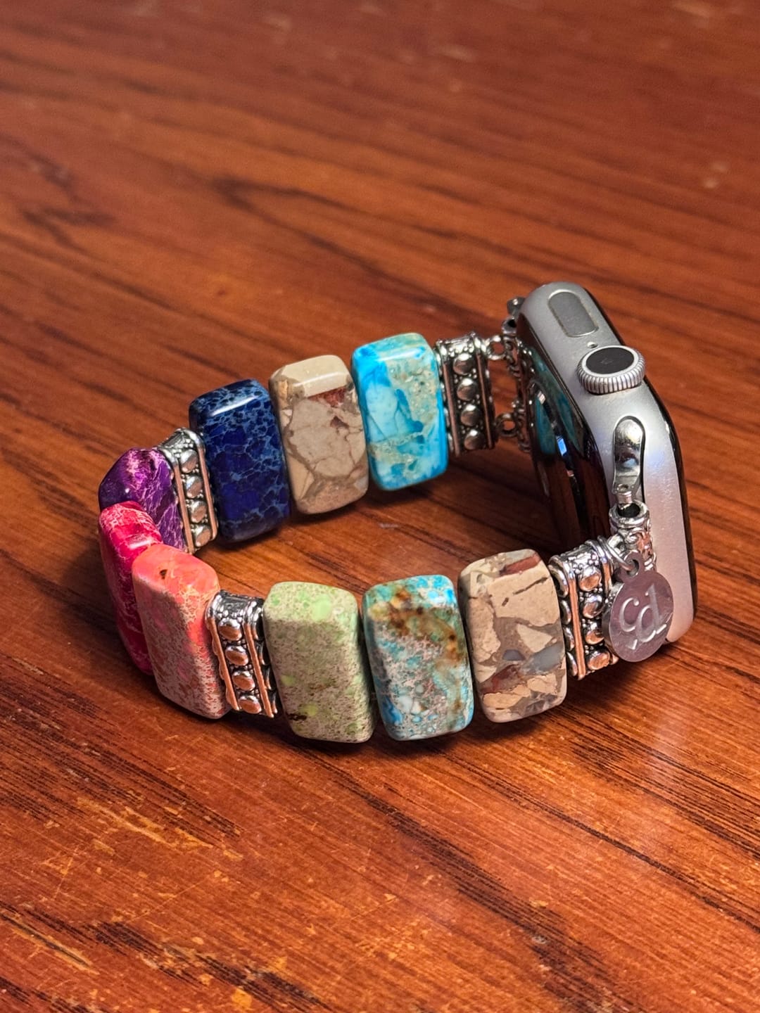 Customer photo review of Chic Chakra Stretch Apple Watch Strap