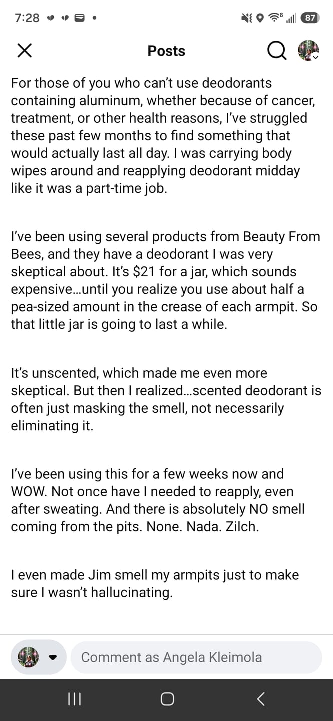 Customer photo review of Deodorant
