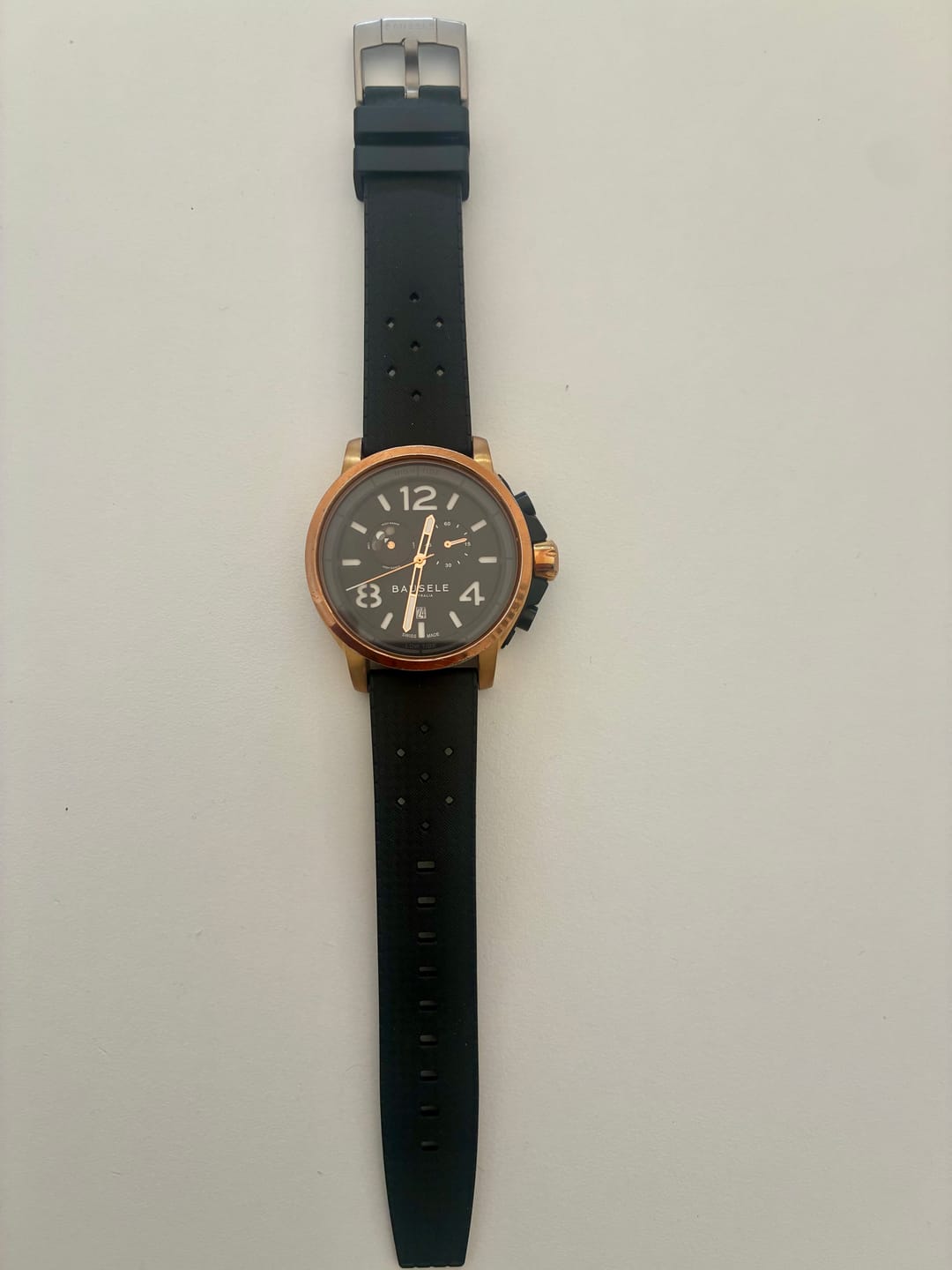 Customer photo review of Rubber Pin Buckle Strap 22mm Lug Width | Black