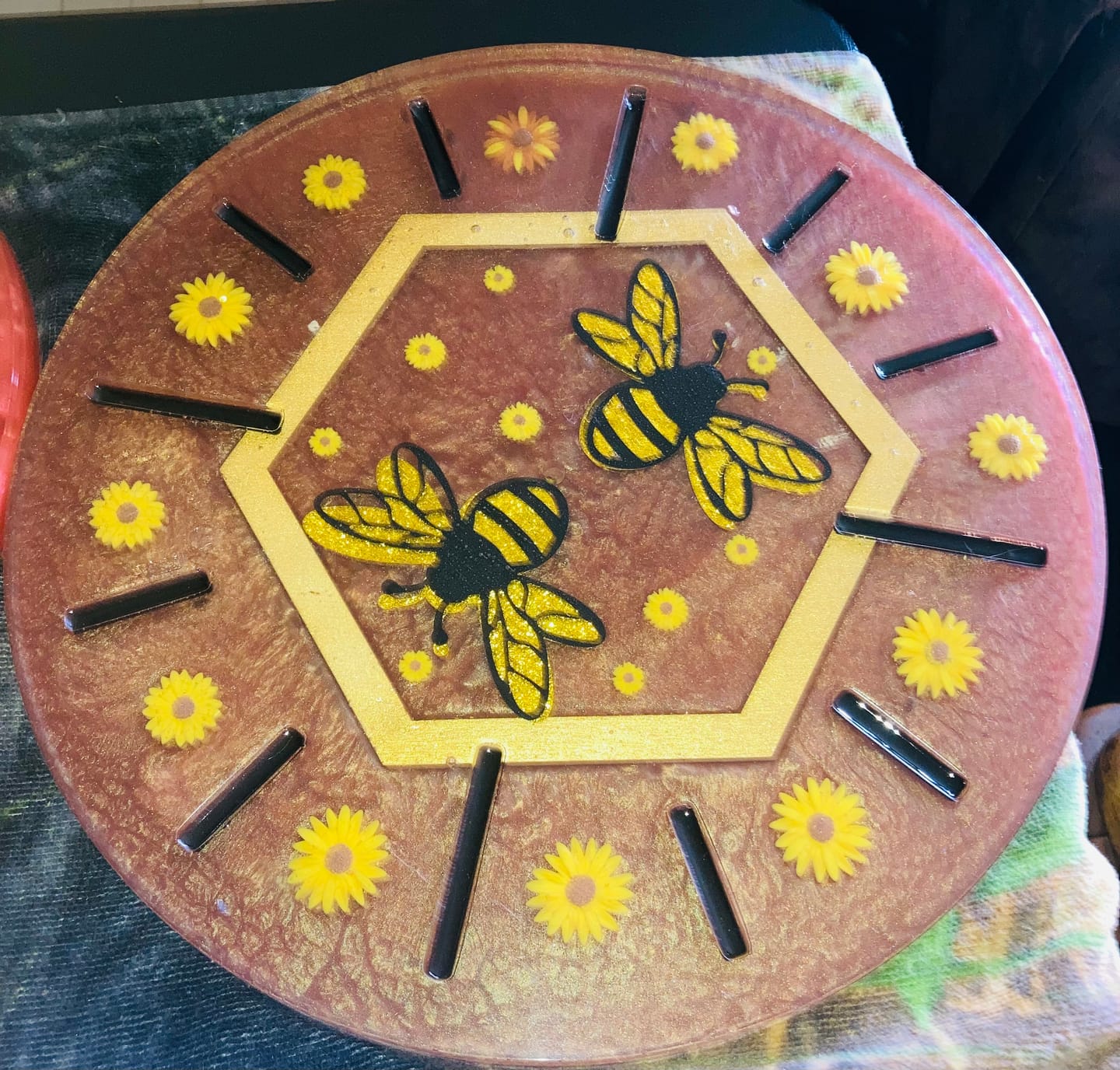 Customer photo review of 12x1" Deep Clock Silicone Mold For Epoxy Resin - 12" Clock Mold Style 1