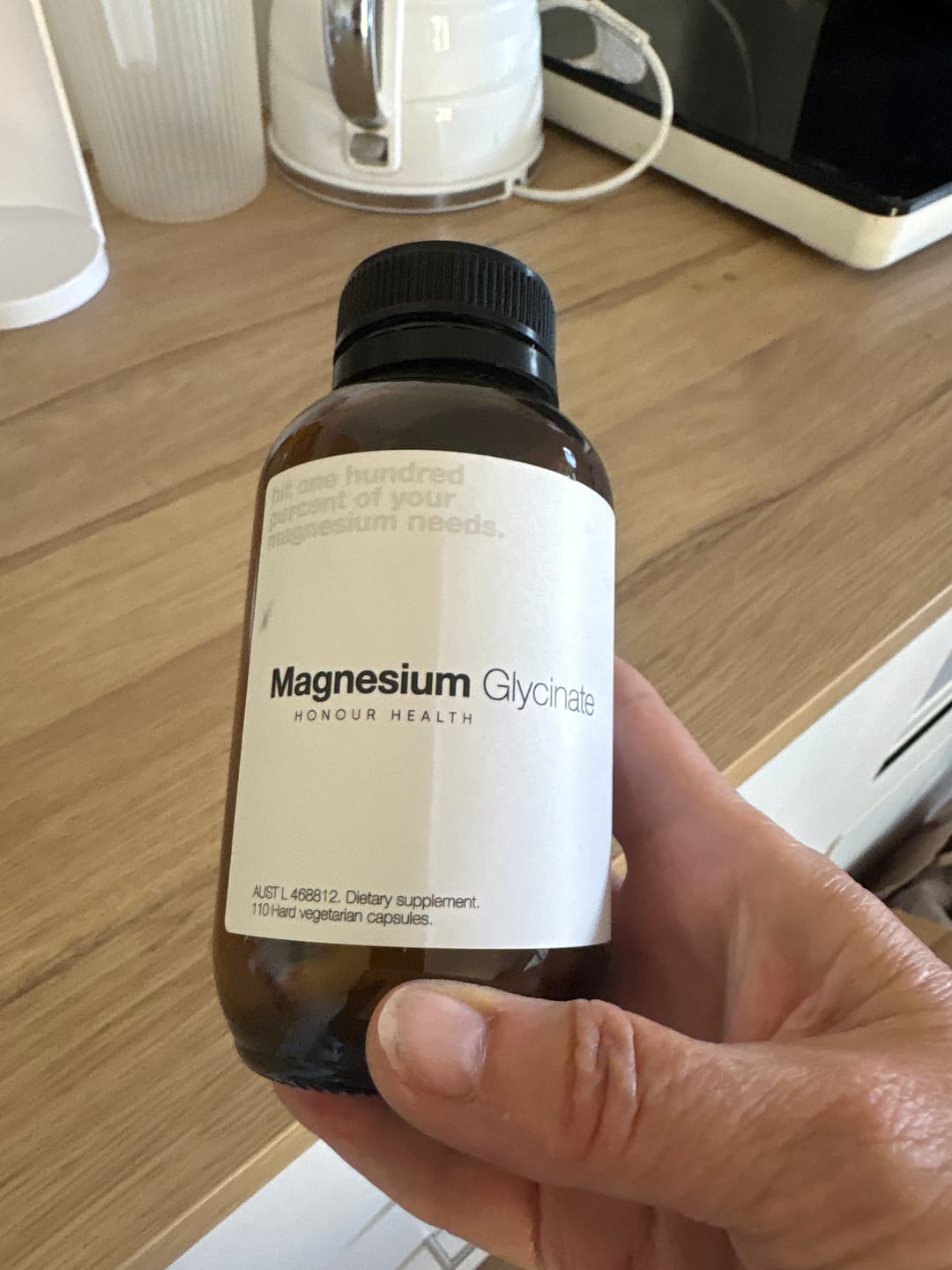 Customer photo review of Magnesium Glycinate (Pure & Unbuffered) - 110 Capsules