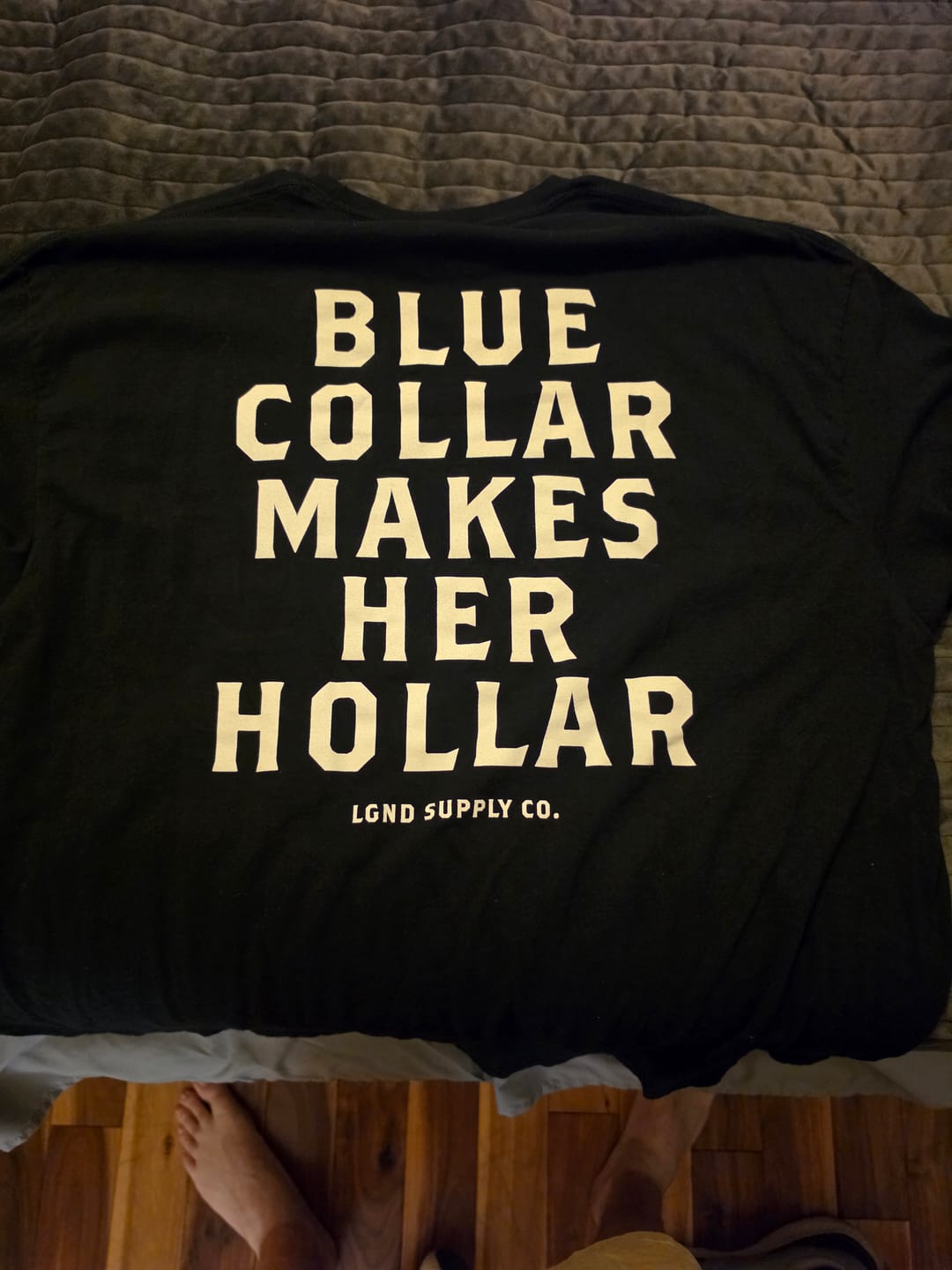 Customer photo review of Blue Collar Tee