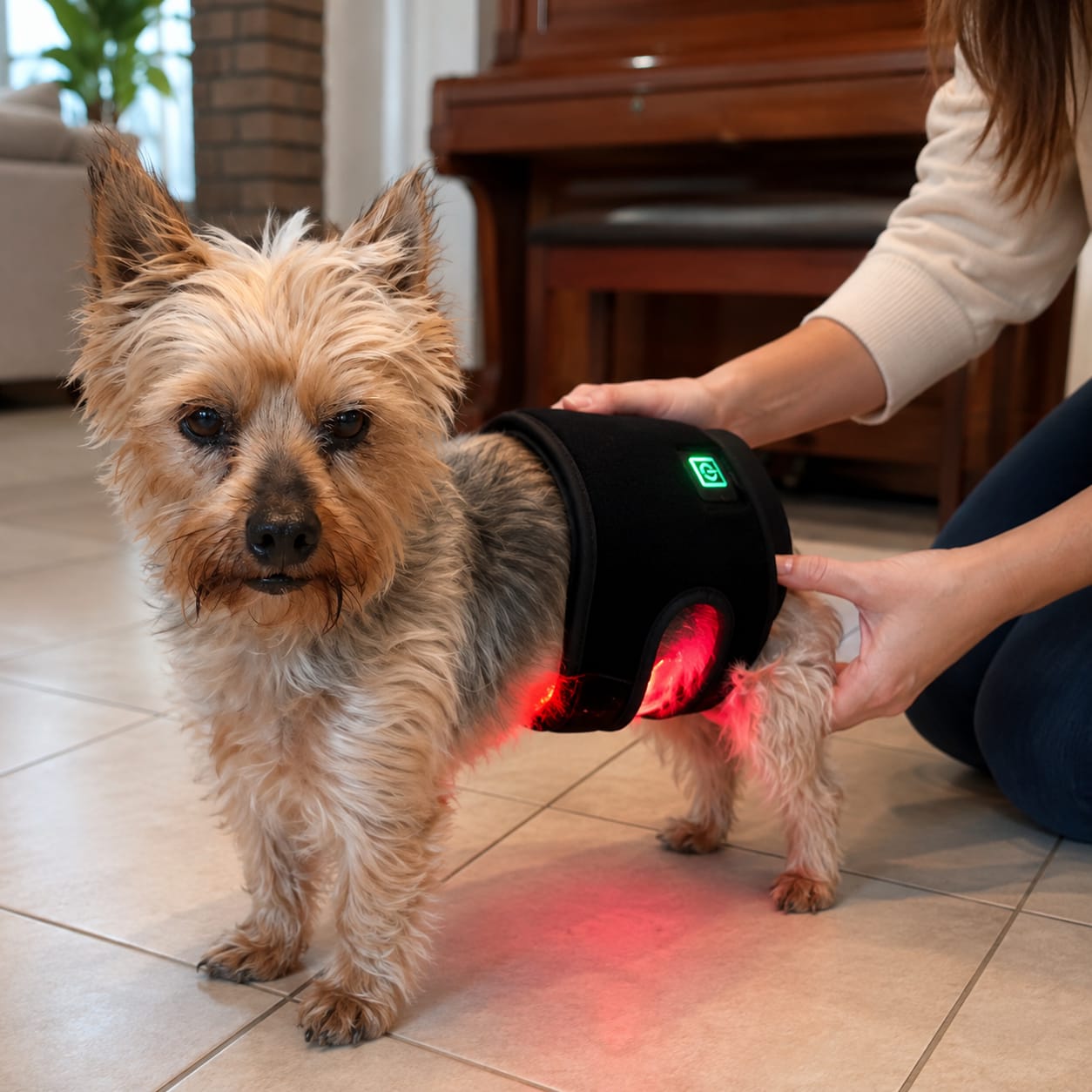 Customer photo review of Kiris Dog™ Soporte Terapia de Luz Roja
