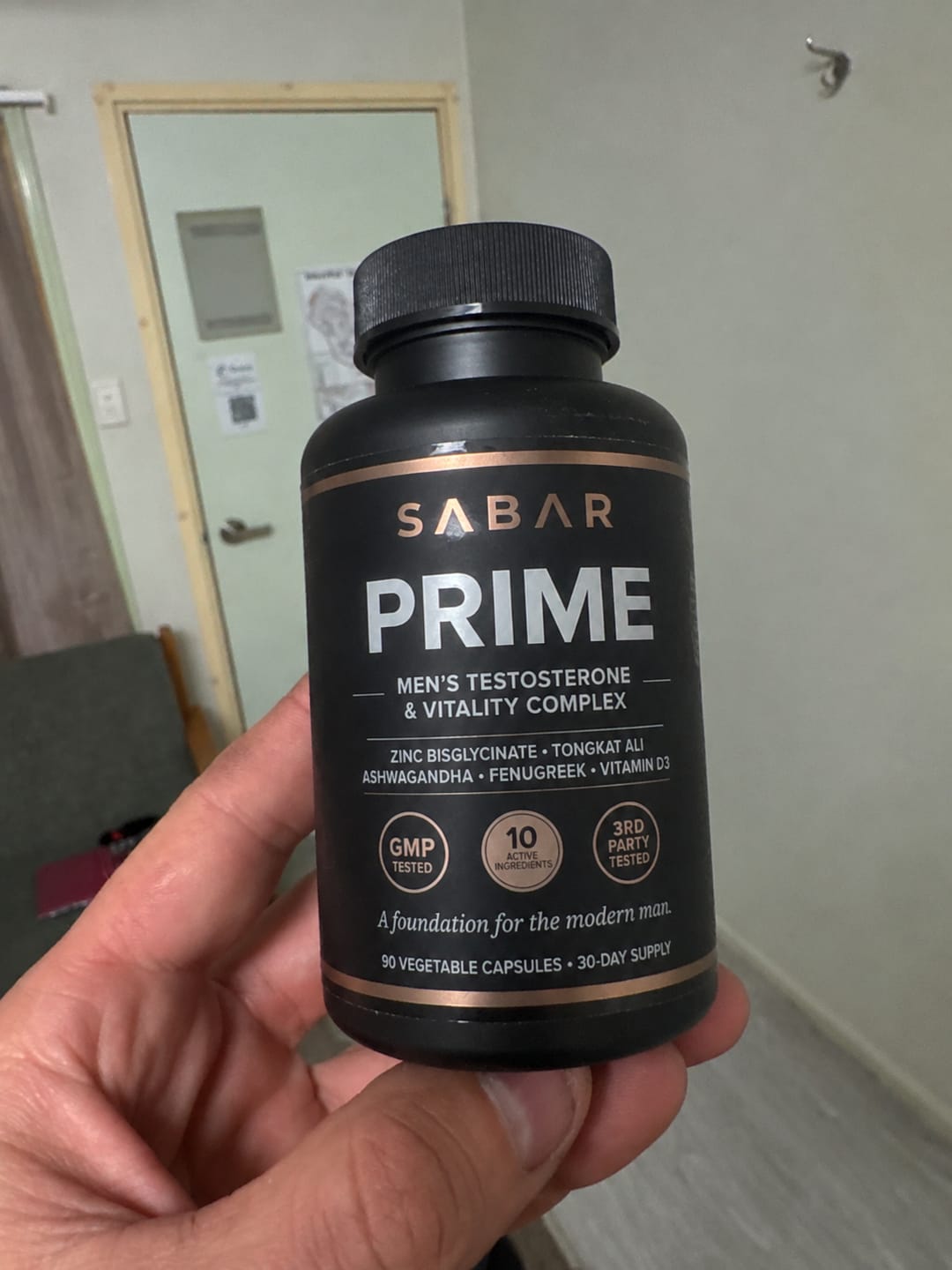 Customer photo review of SABAR PRIME — Men's Testosterone & Vitality Complex
