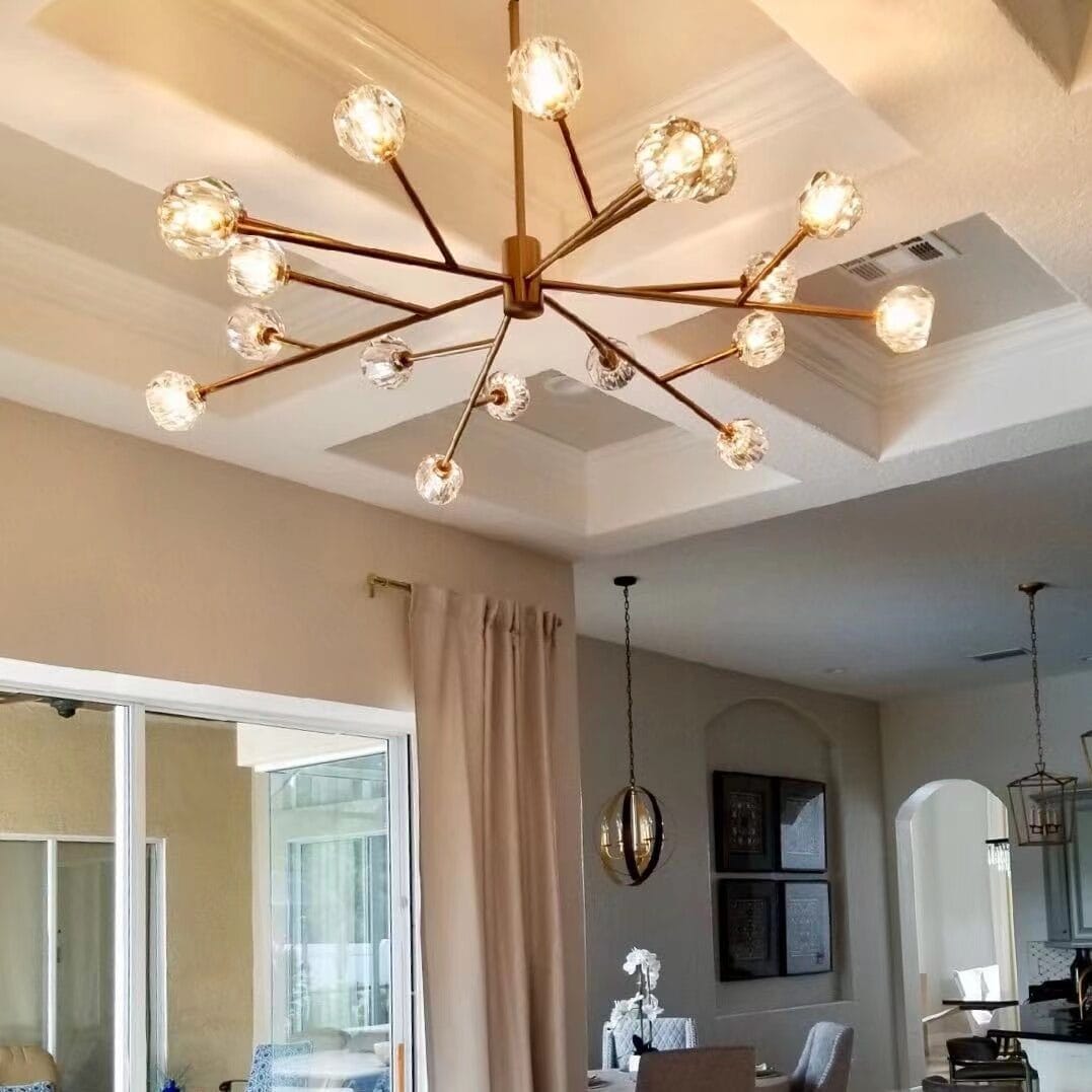 Customer photo review of Multiaspect Cristal Glass Round Chandelier