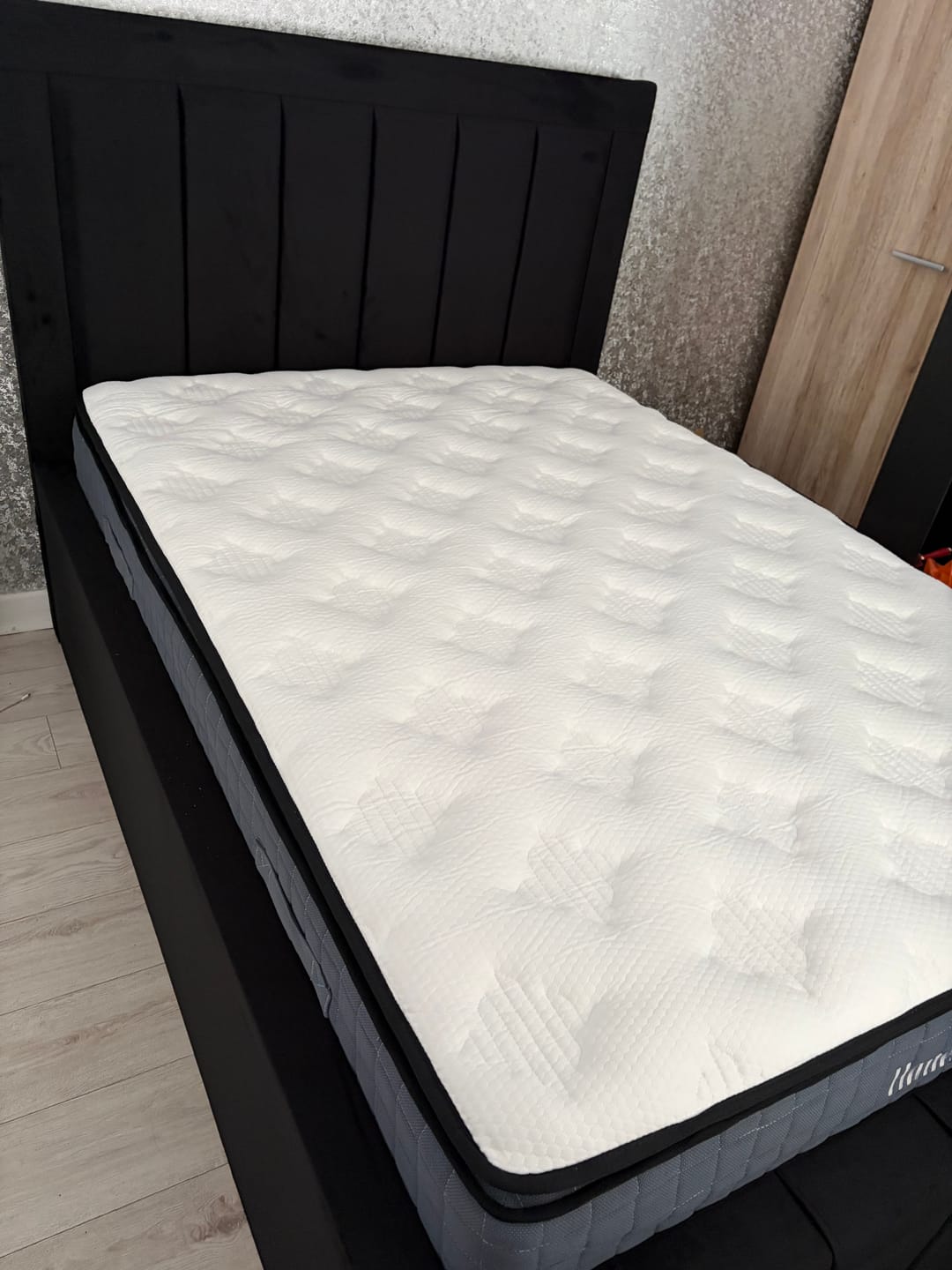 Customer photo review of Luxury Panel Bed in Black