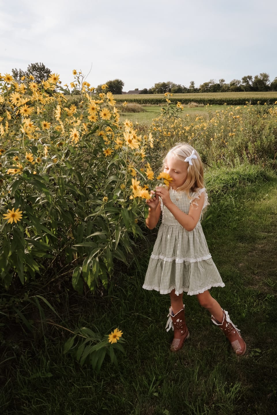 Customer photo review of Sage Gingham Zoey Dress