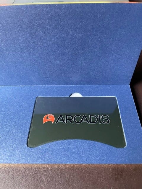 Customer photo review of Metal Smart Business Card
