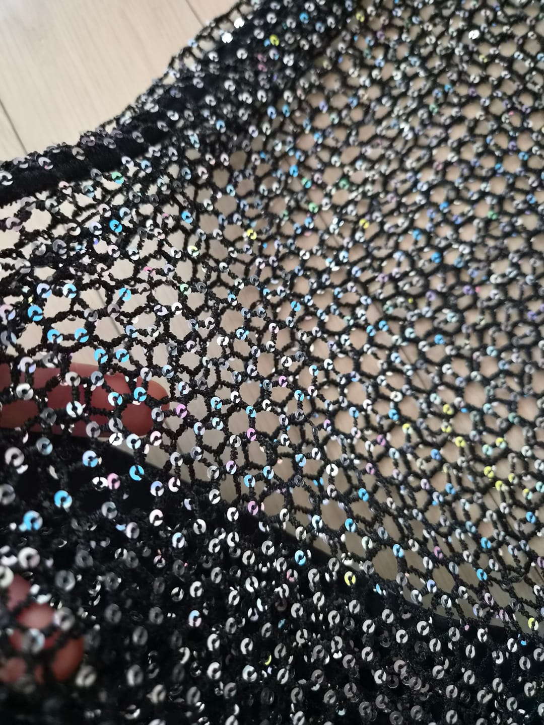 Customer photo review of Rock 'n' Roll Oversized Long Mesh Top