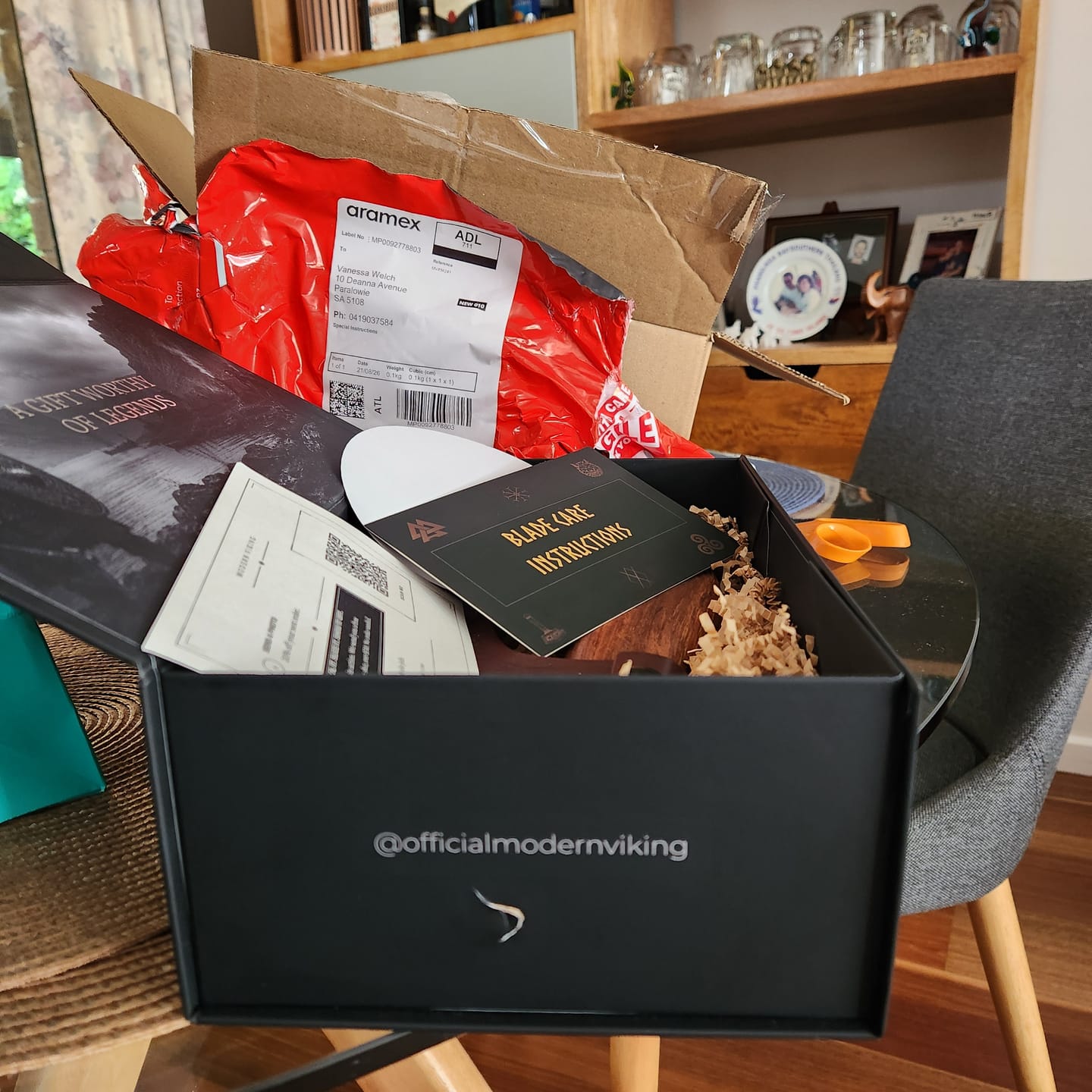 Customer photo review of Pizza Cutter Gift Box