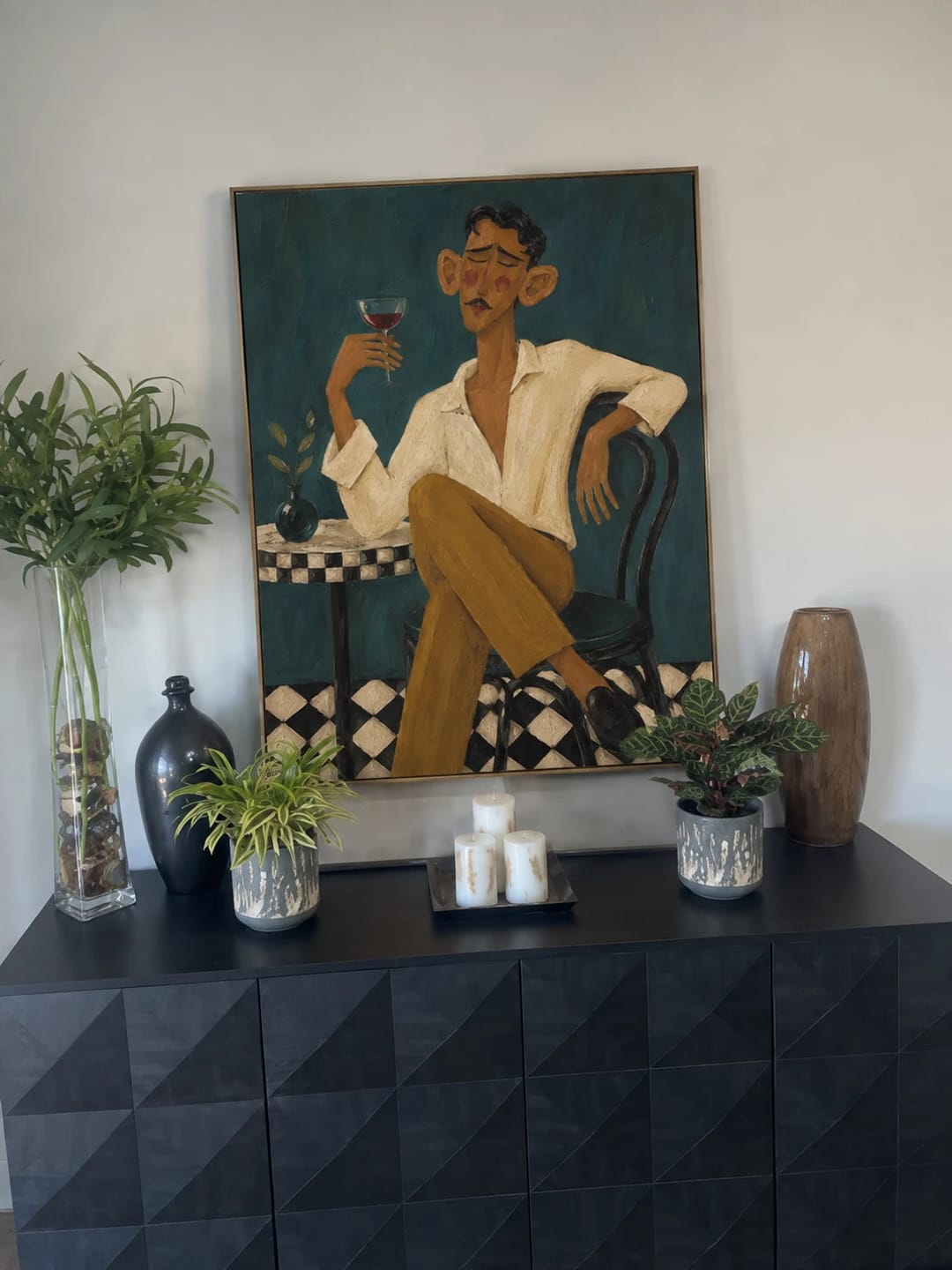 Customer photo review of Modern Folk Art ｜ Burgundy Pause