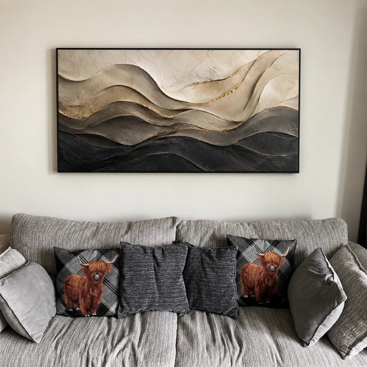 Customer photo review of Textured & Impasto Art｜Gilded Shadow Strata