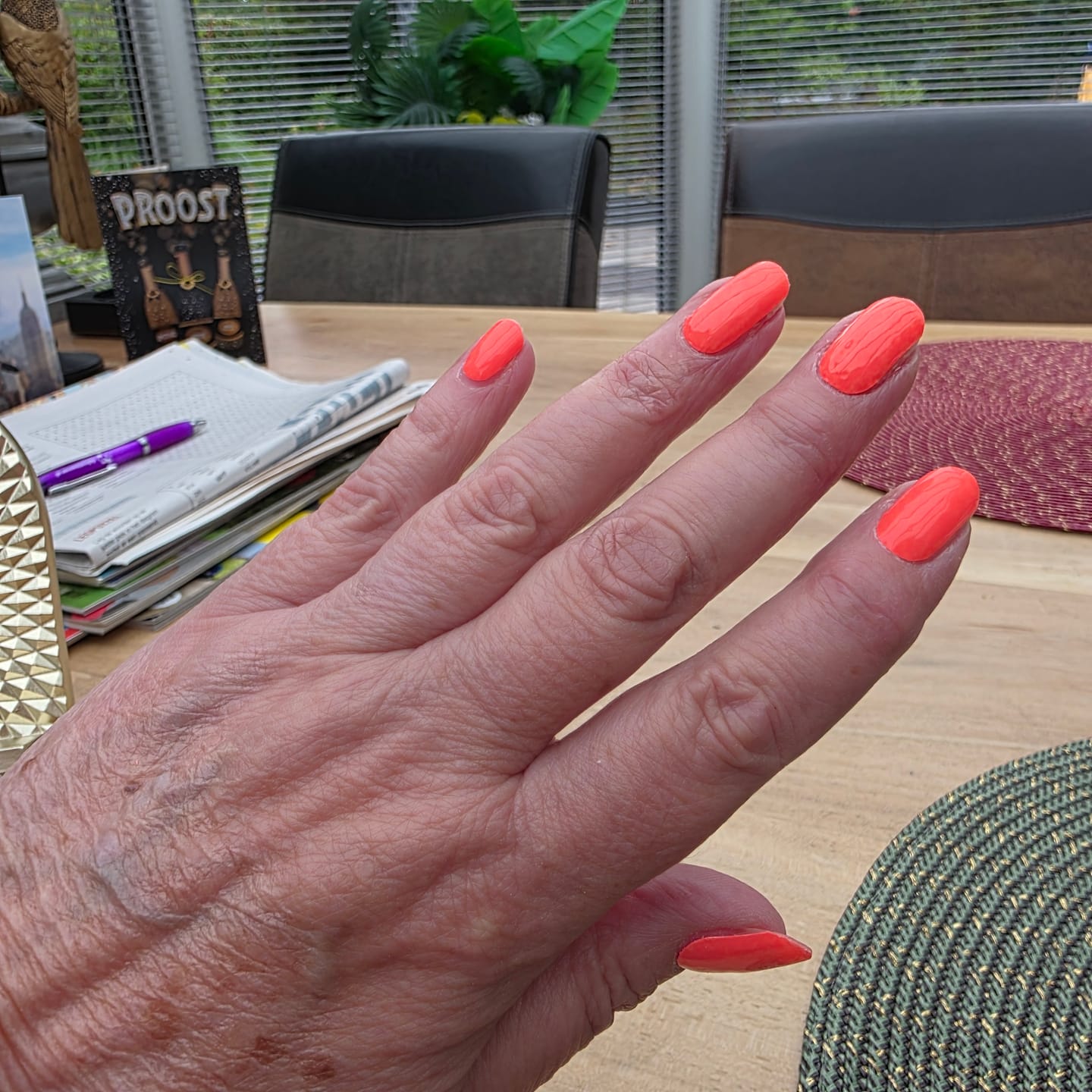 Customer photo review of Sunset Coral UV-Free Gel Wrap