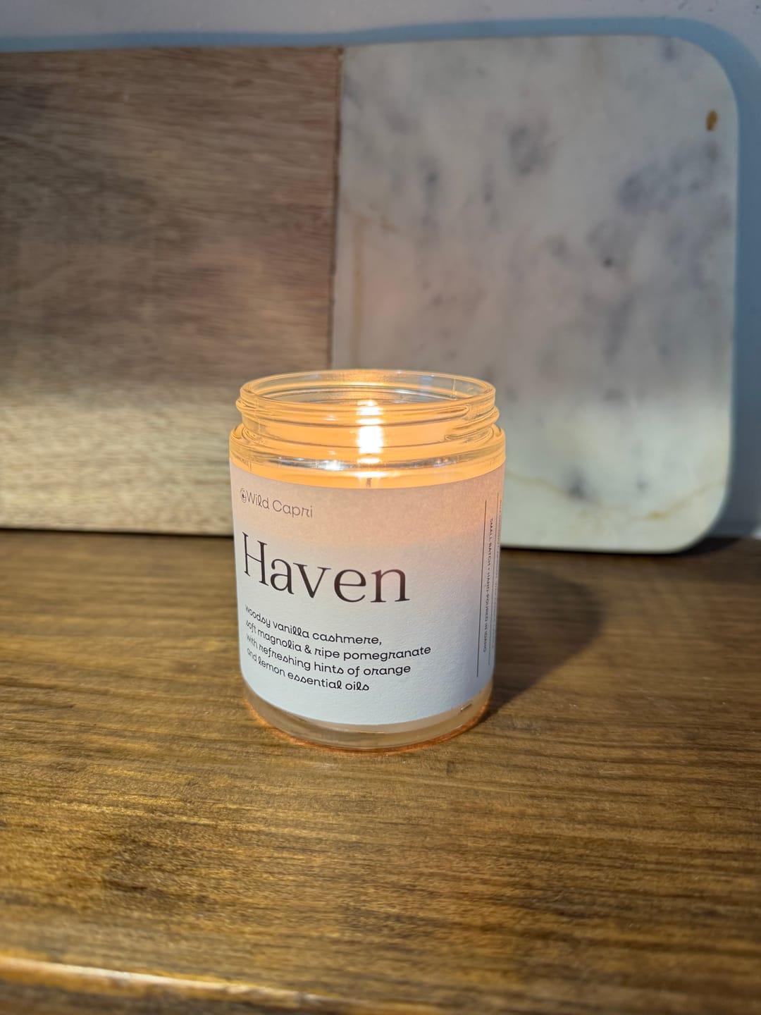 Customer photo review of Haven Candle