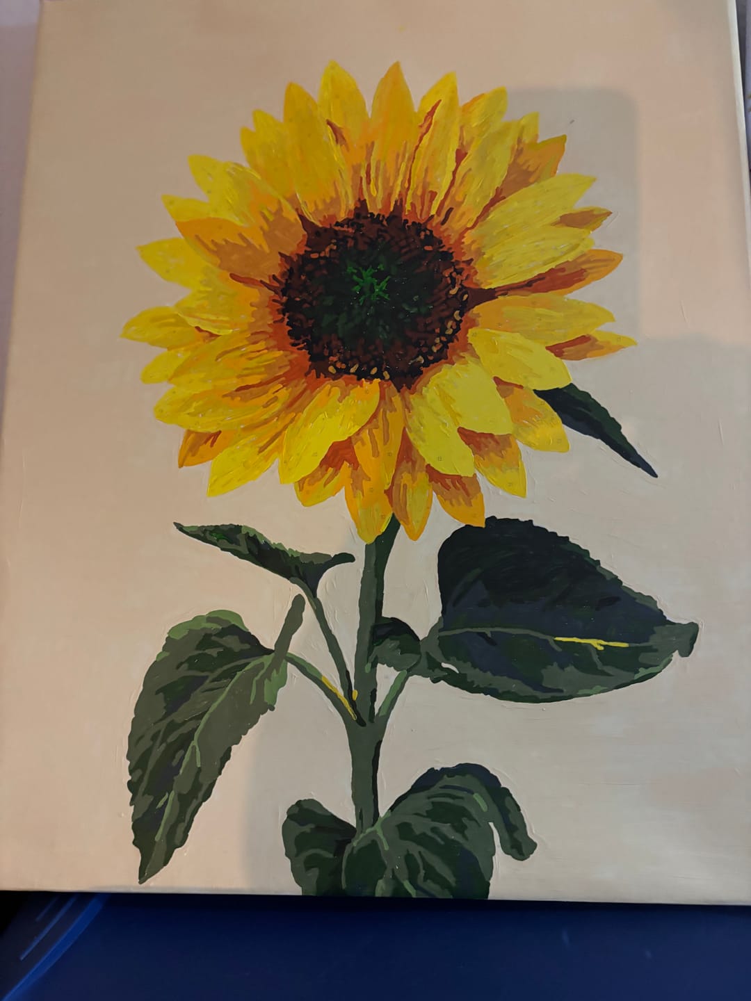Customer photo review of Golden Sunflower | Paint by Number