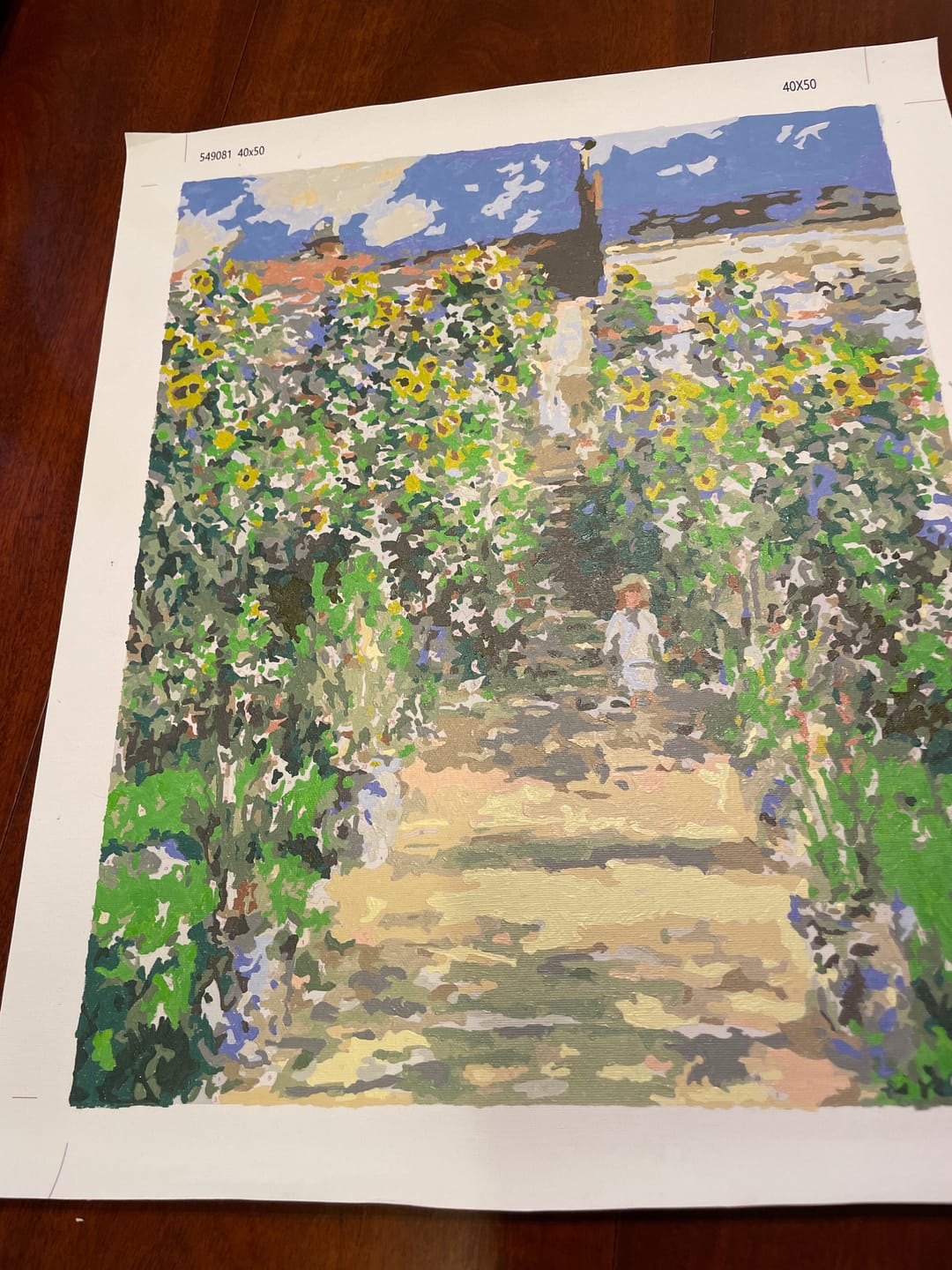 Customer photo review of Paint by Numbers - The Artist's Garden at Vétheuil | Claude Monet