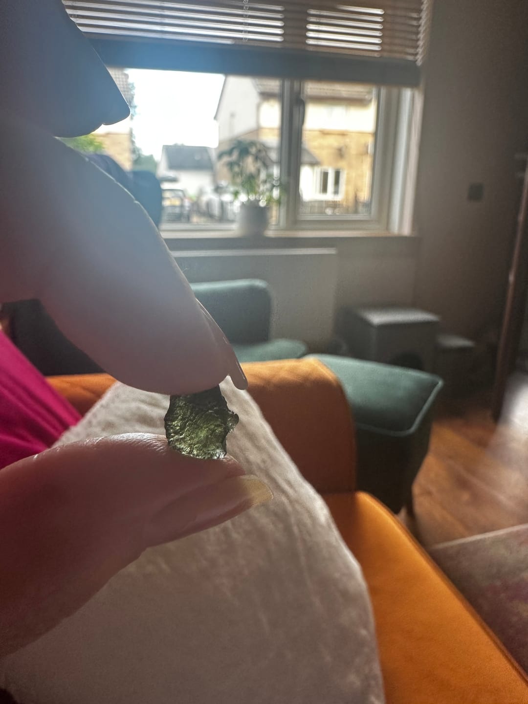 Customer photo review of Moldavite - Rough/raw pieces